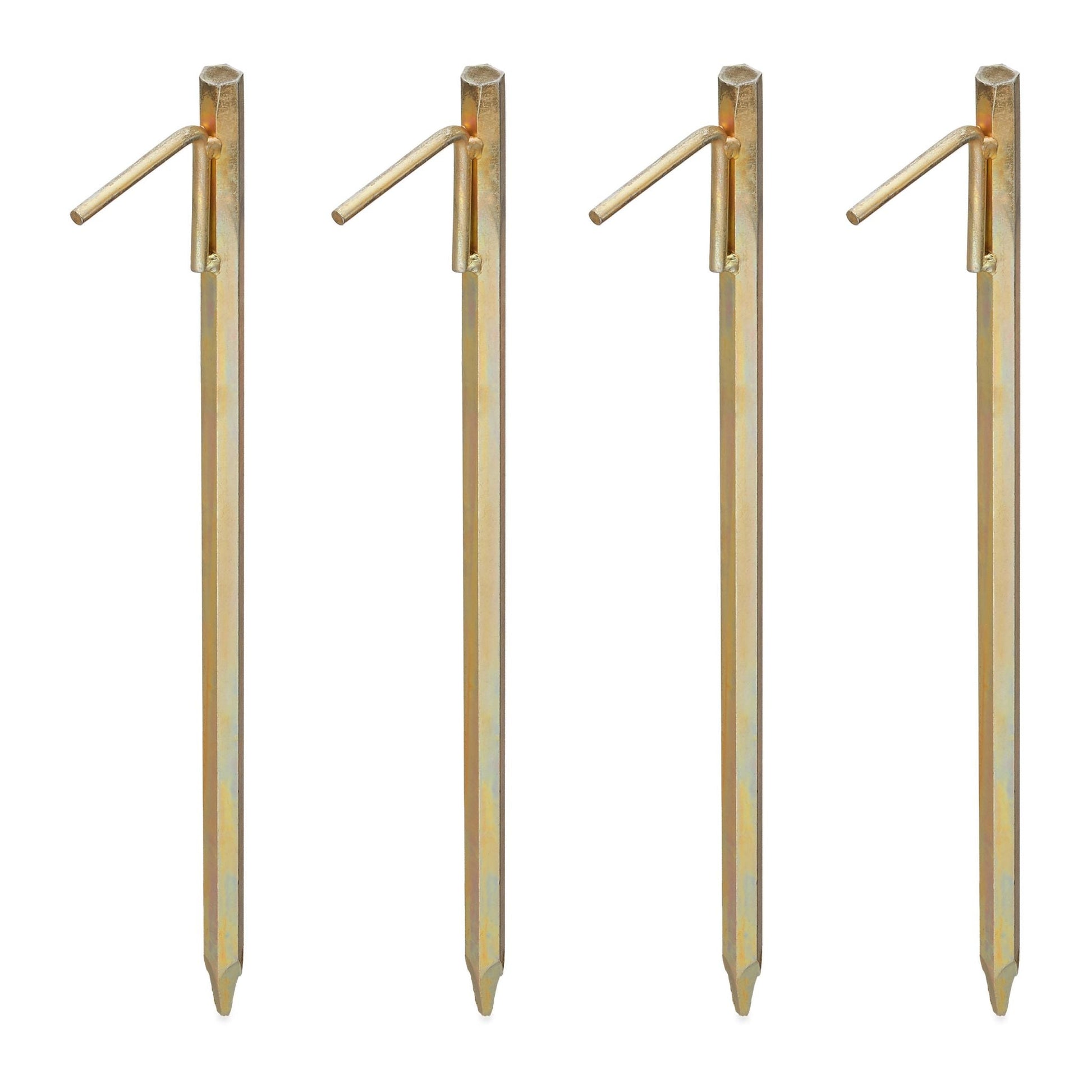 Bodenanker XXL 50cm 4er-Set Gold von Relaxdays