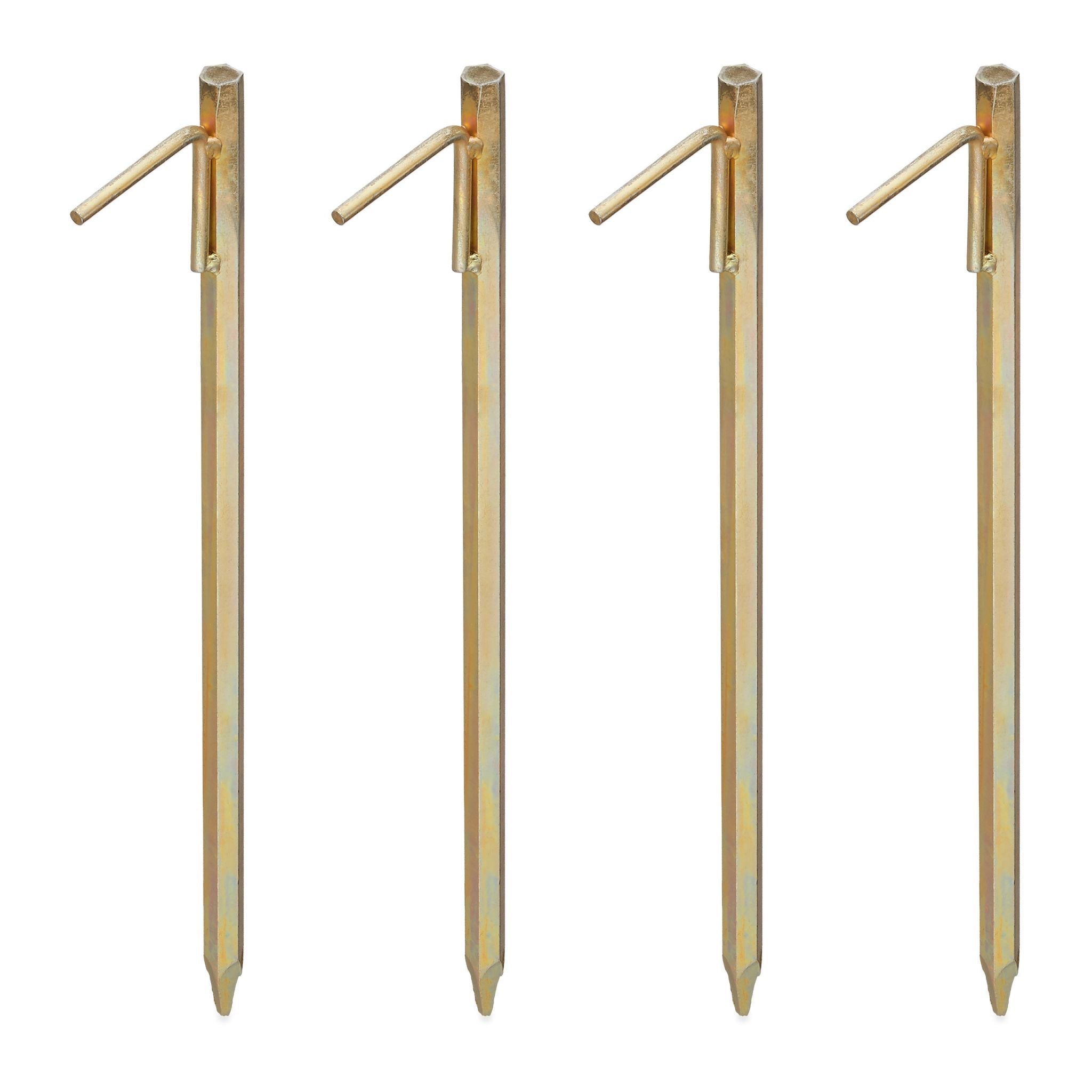 Bodenanker XXL 50cm 4er-Set Gold von Relaxdays