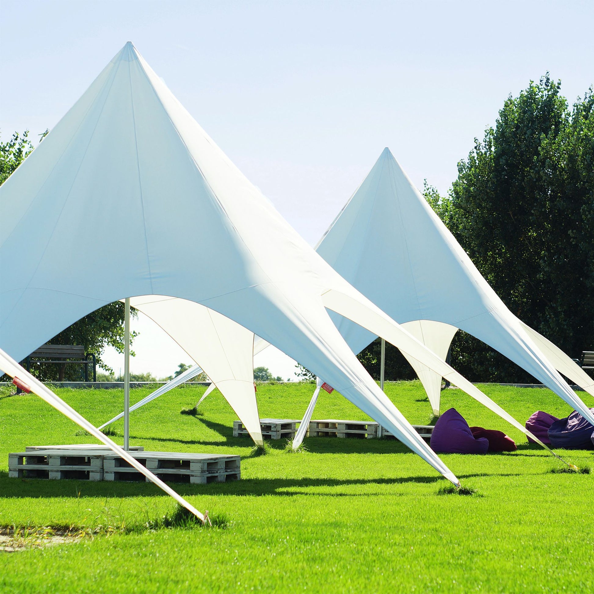 Bodenanker XXL 50cm 4er-Set Gold von Relaxdays