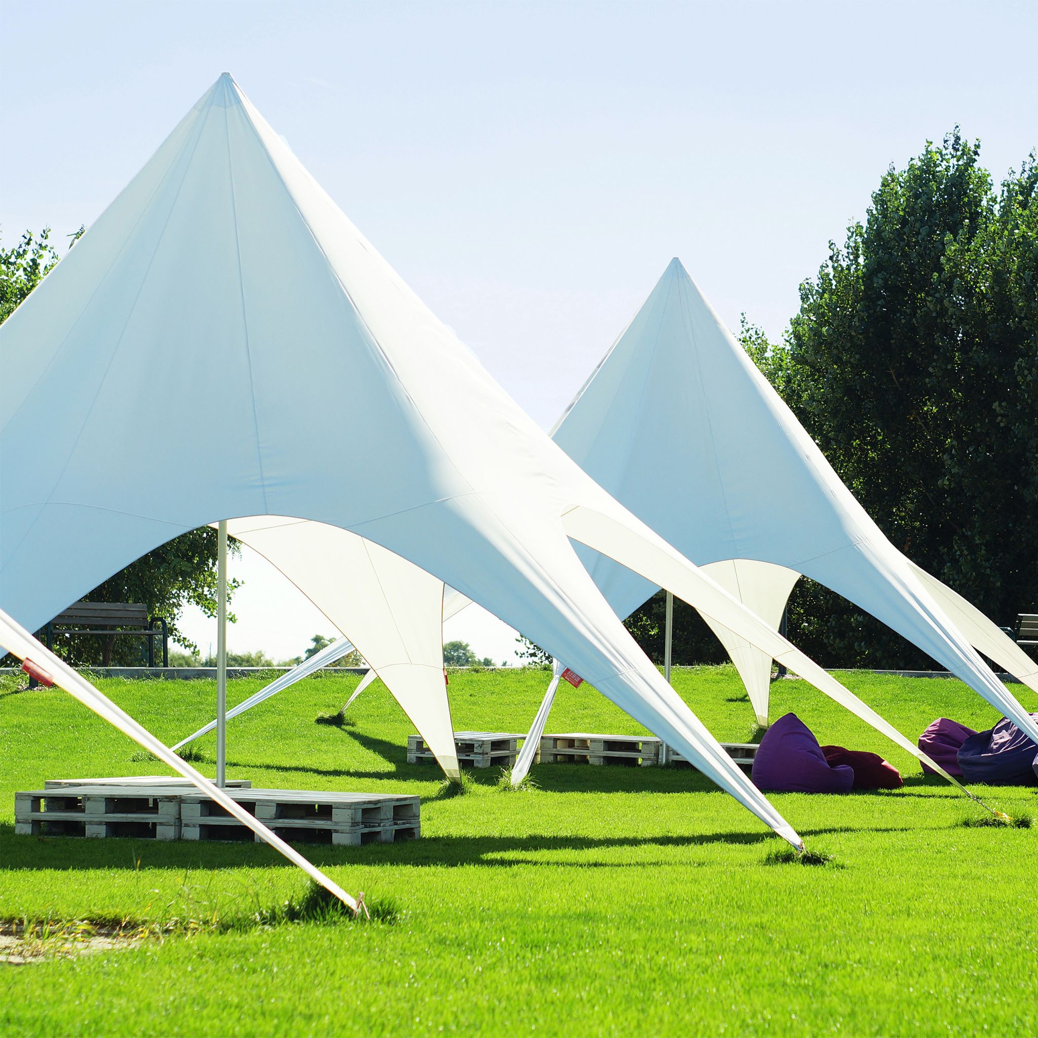 Bodenanker XXL 50cm 4er-Set Gold von Relaxdays