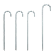Bodenanker XL 4er-Set Silber von Relaxdays