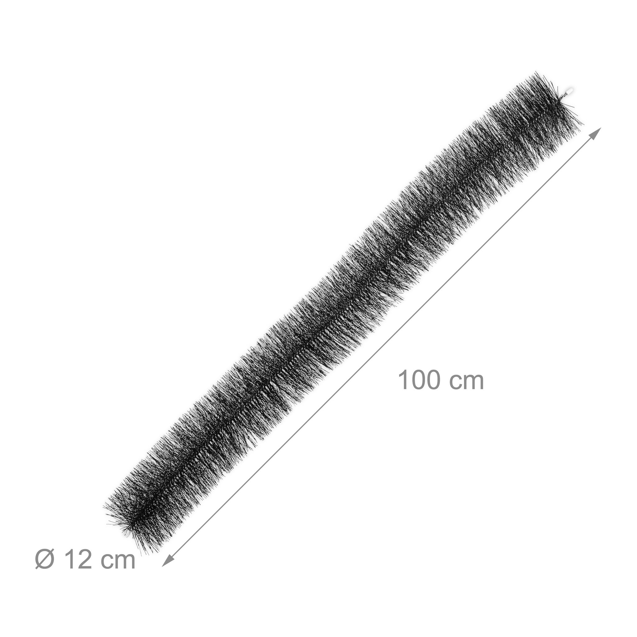 Dachrinnenbürste 12cm 10er-Set Schwarz von Relaxdays