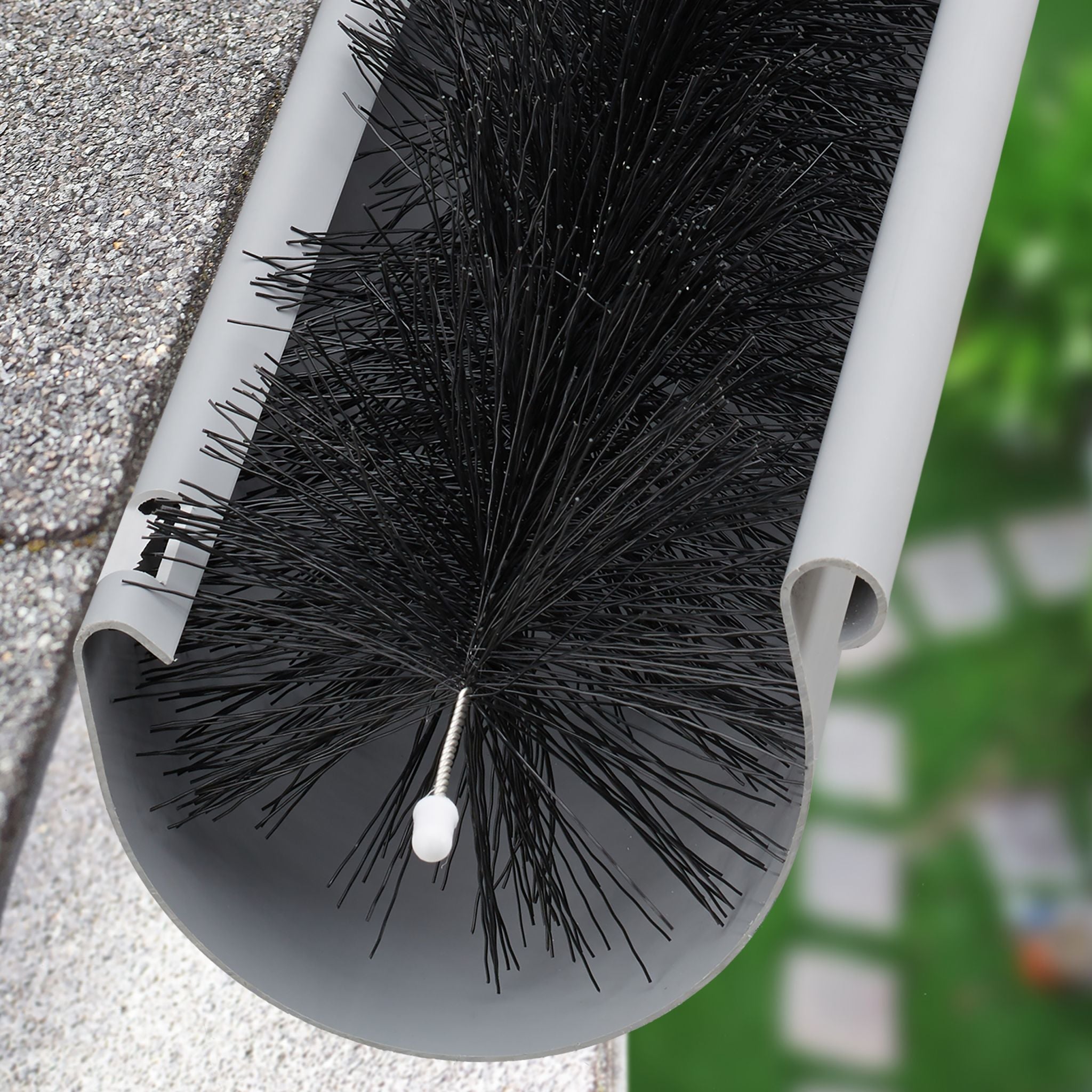 Dachrinnenbürste 12cm 10er-Set Schwarz von Relaxdays