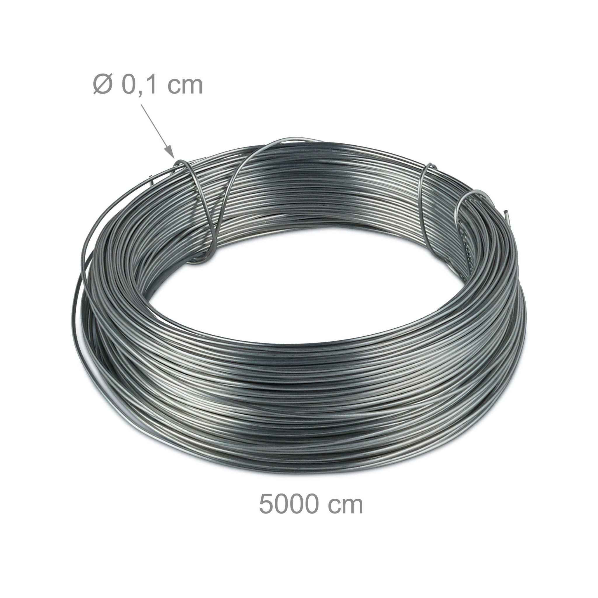 Bindedraht 1mm 2er-Set Silber von Relaxdays