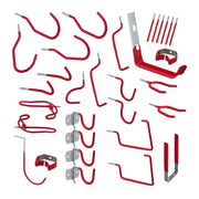 Wandhaken 32er-Set Rot-Silber von Relaxdays