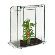 Tomatengewächshaus mit PVC-Folie Dunkelgrün-Transparent von Relaxdays