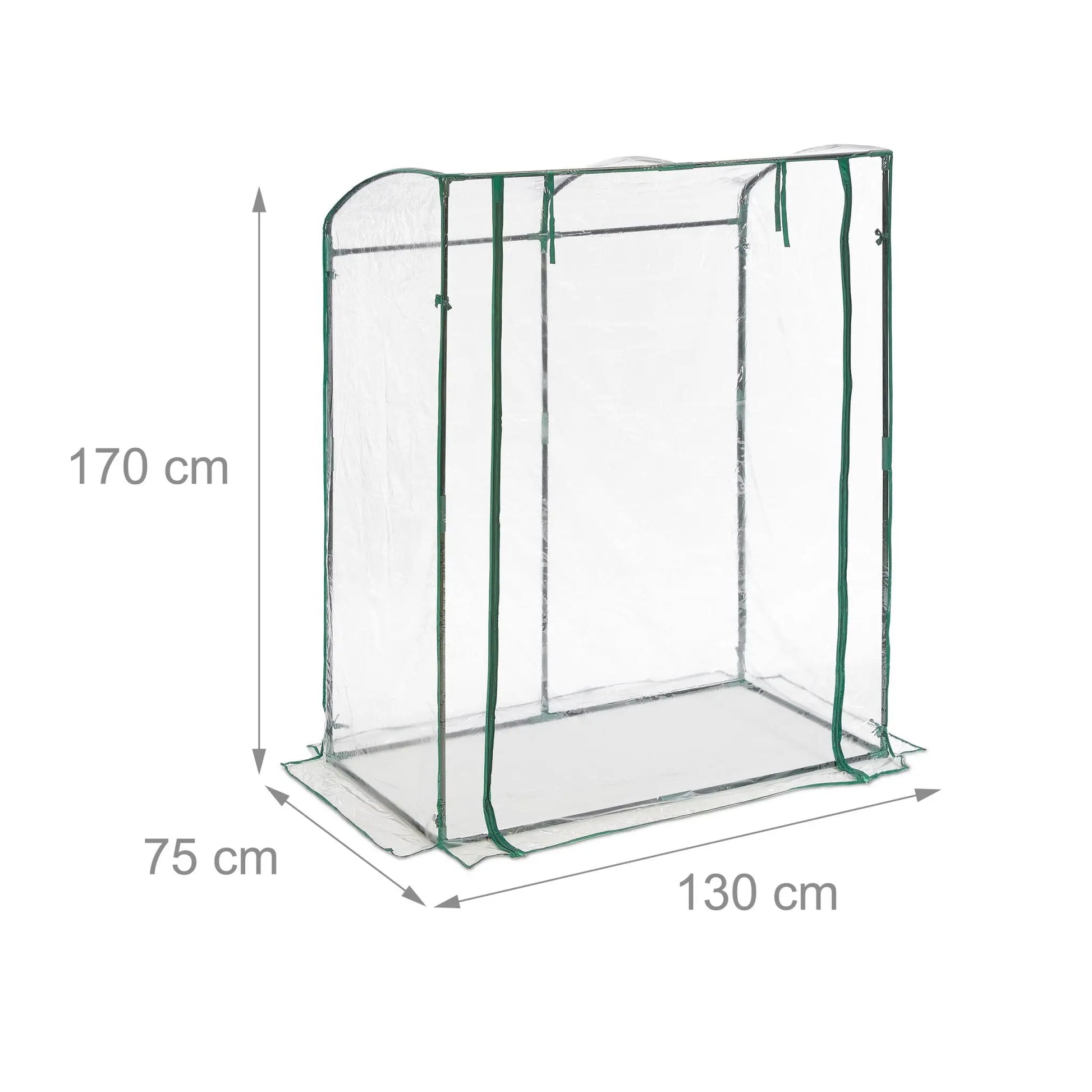 Tomatengewächshaus mit PVC-Folie Dunkelgrün-Transparent von Relaxdays