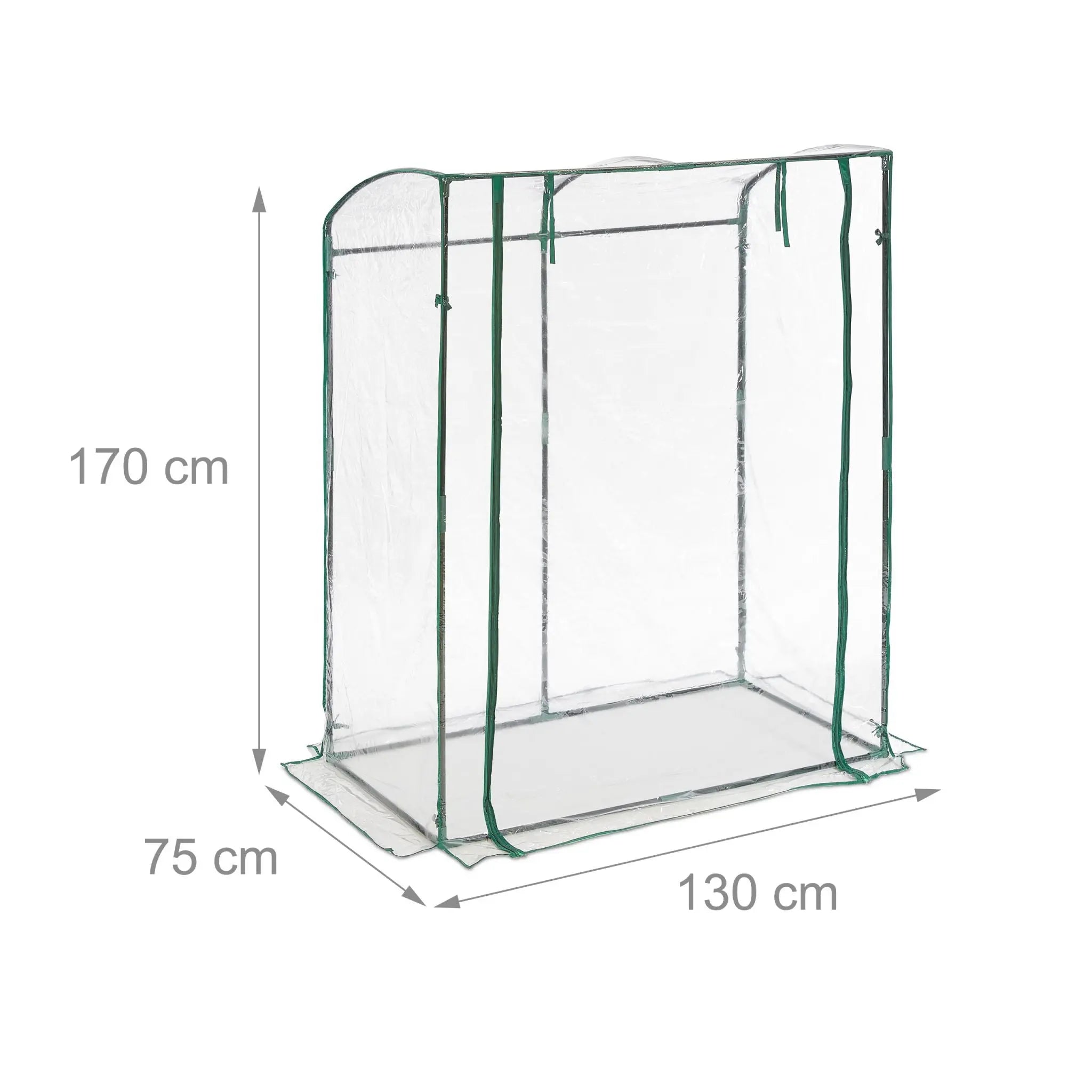 Tomatengewächshaus mit PVC-Folie Dunkelgrün-Transparent von Relaxdays
