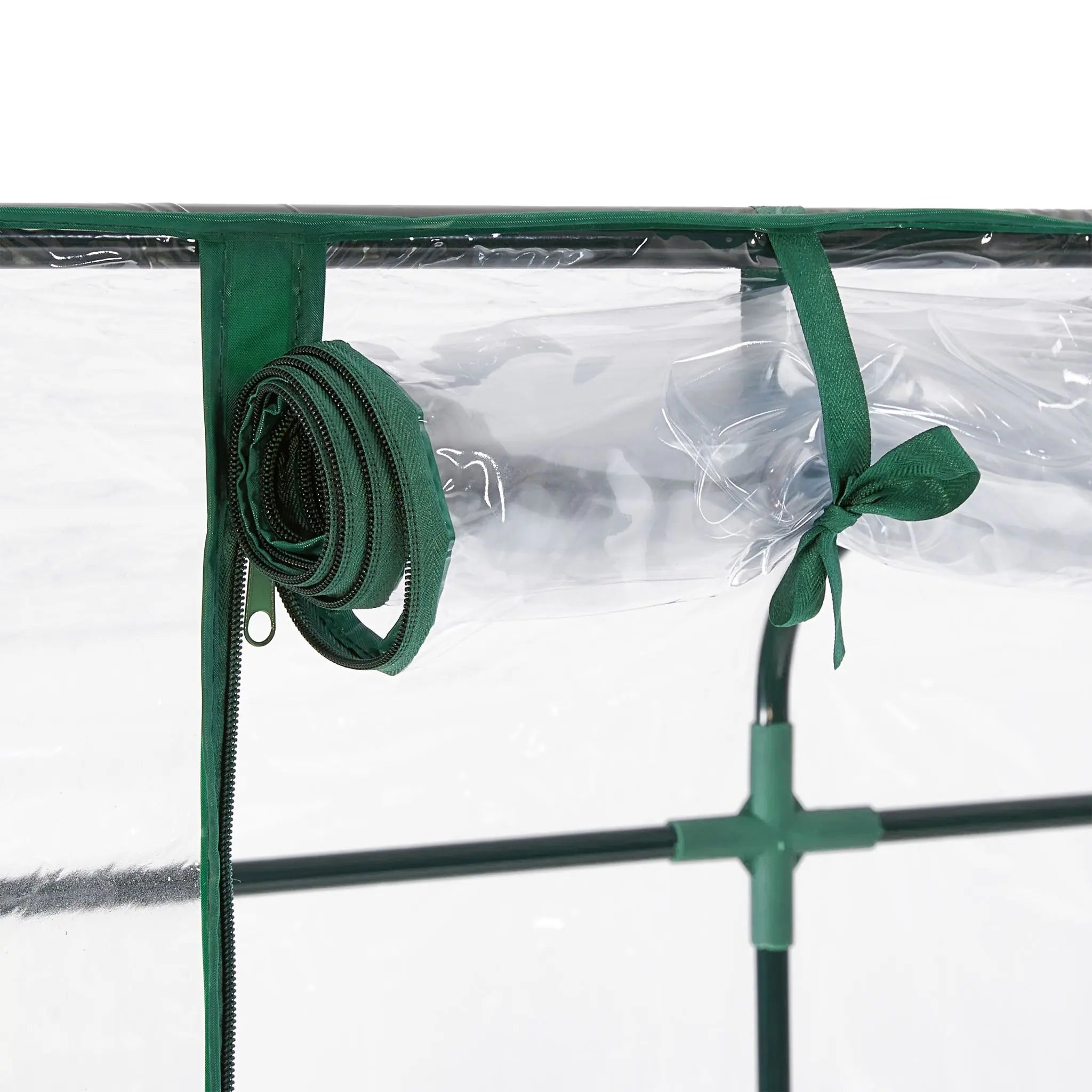 Tomatengewächshaus mit PVC-Folie Dunkelgrün-Transparent von Relaxdays