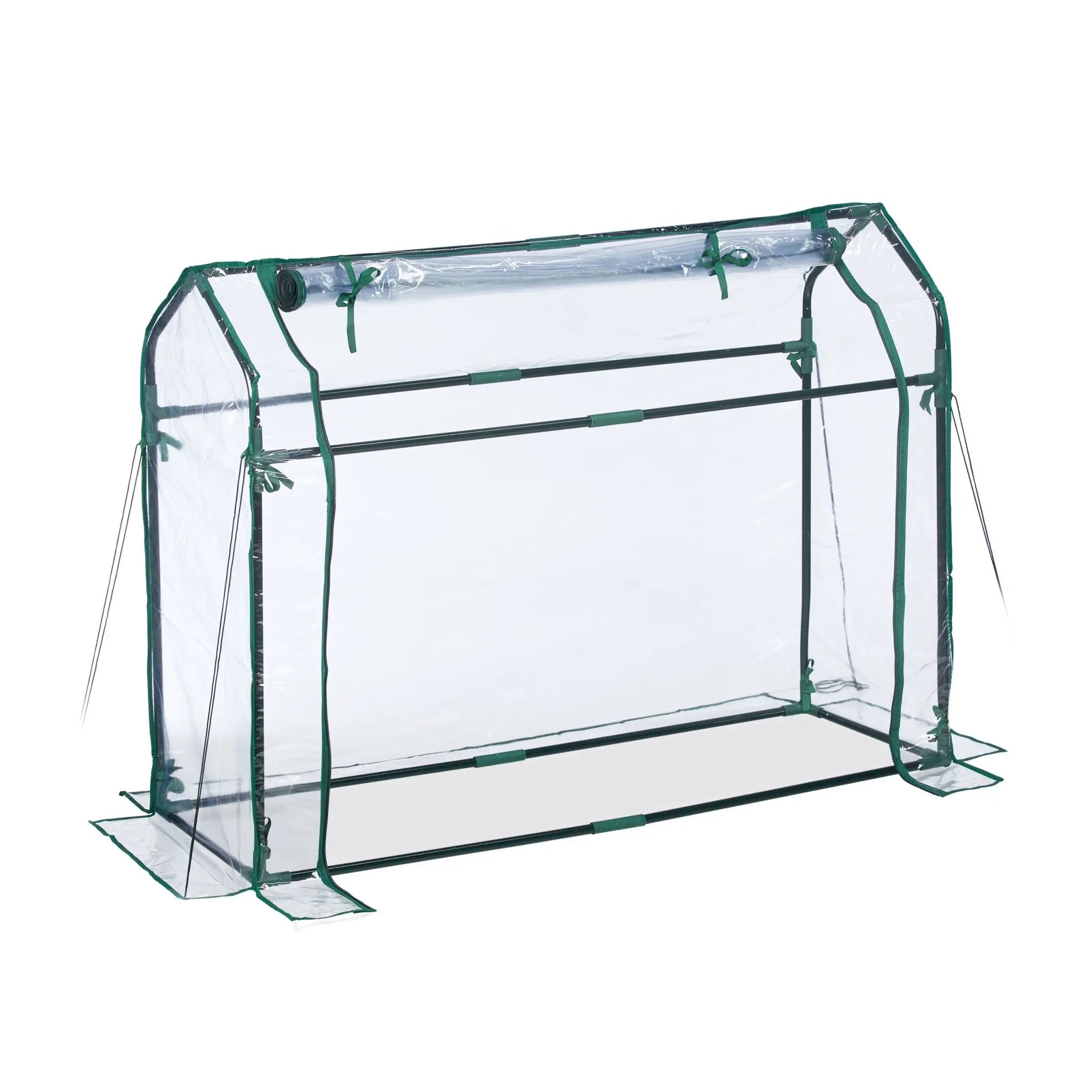Foliengewächshaus PVC Dunkelgrün-Transparent von Relaxdays
