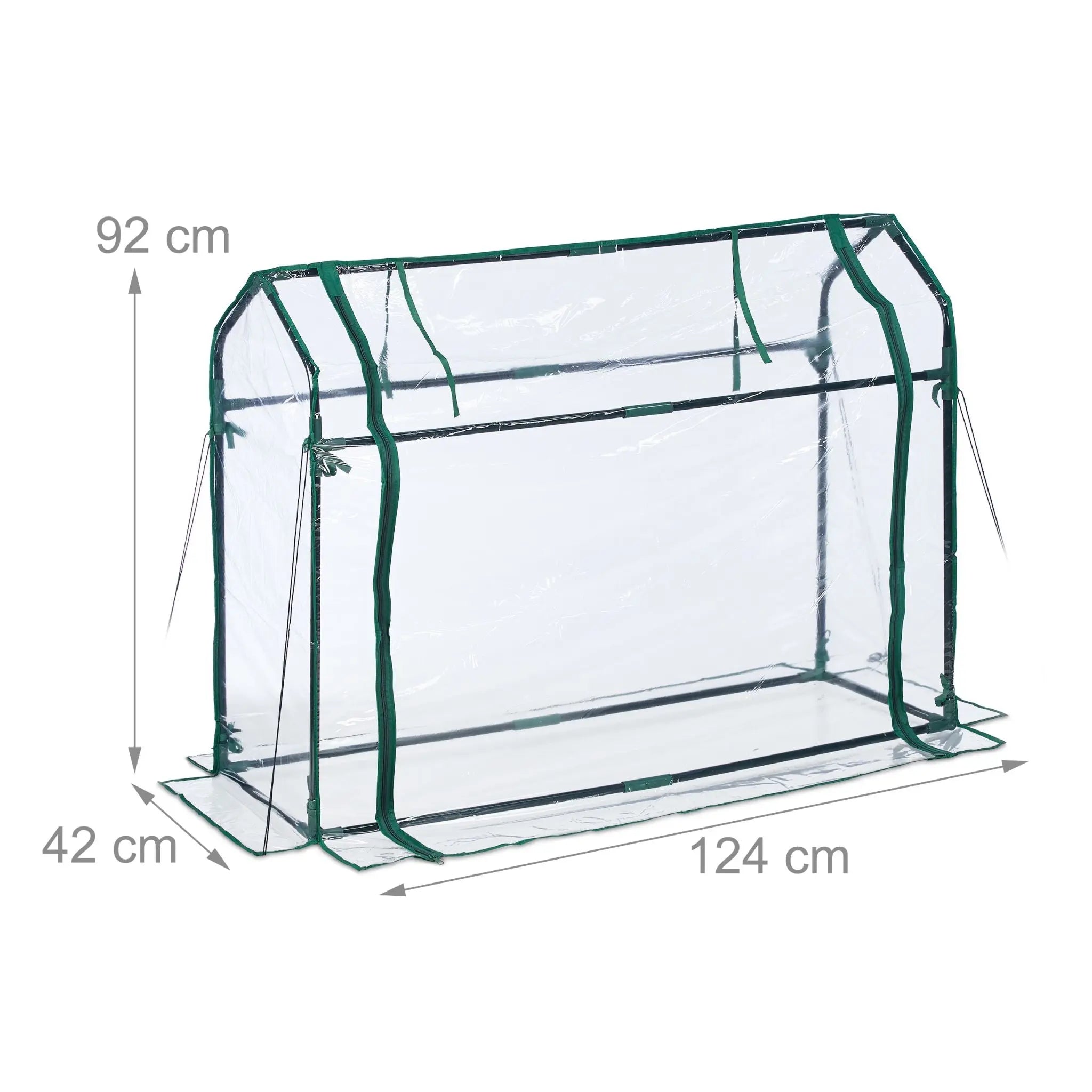 Foliengewächshaus PVC Dunkelgrün-Transparent von Relaxdays