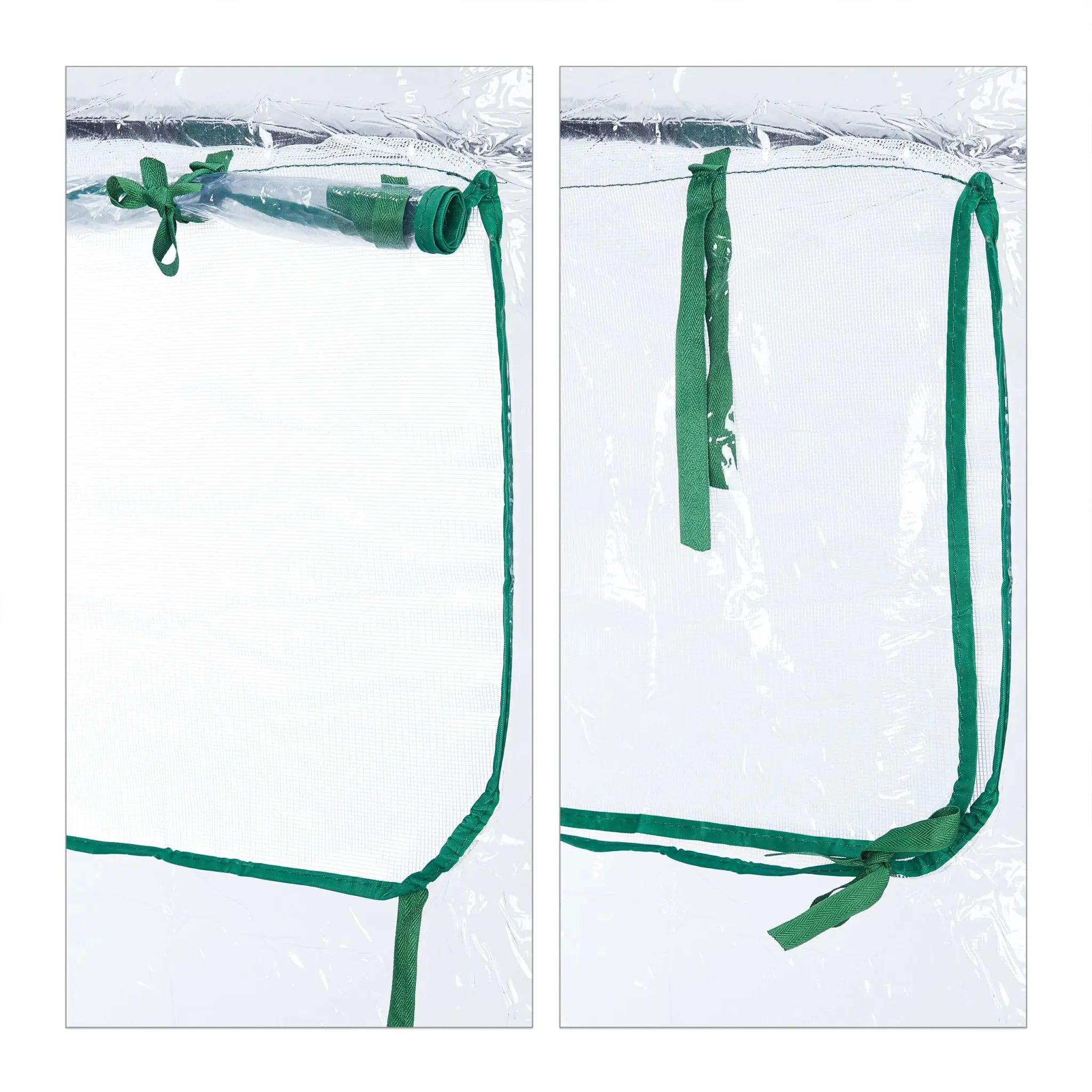 Foliengewächshaus PVC Dunkelgrün-Schwarz-Transparent von Relaxdays