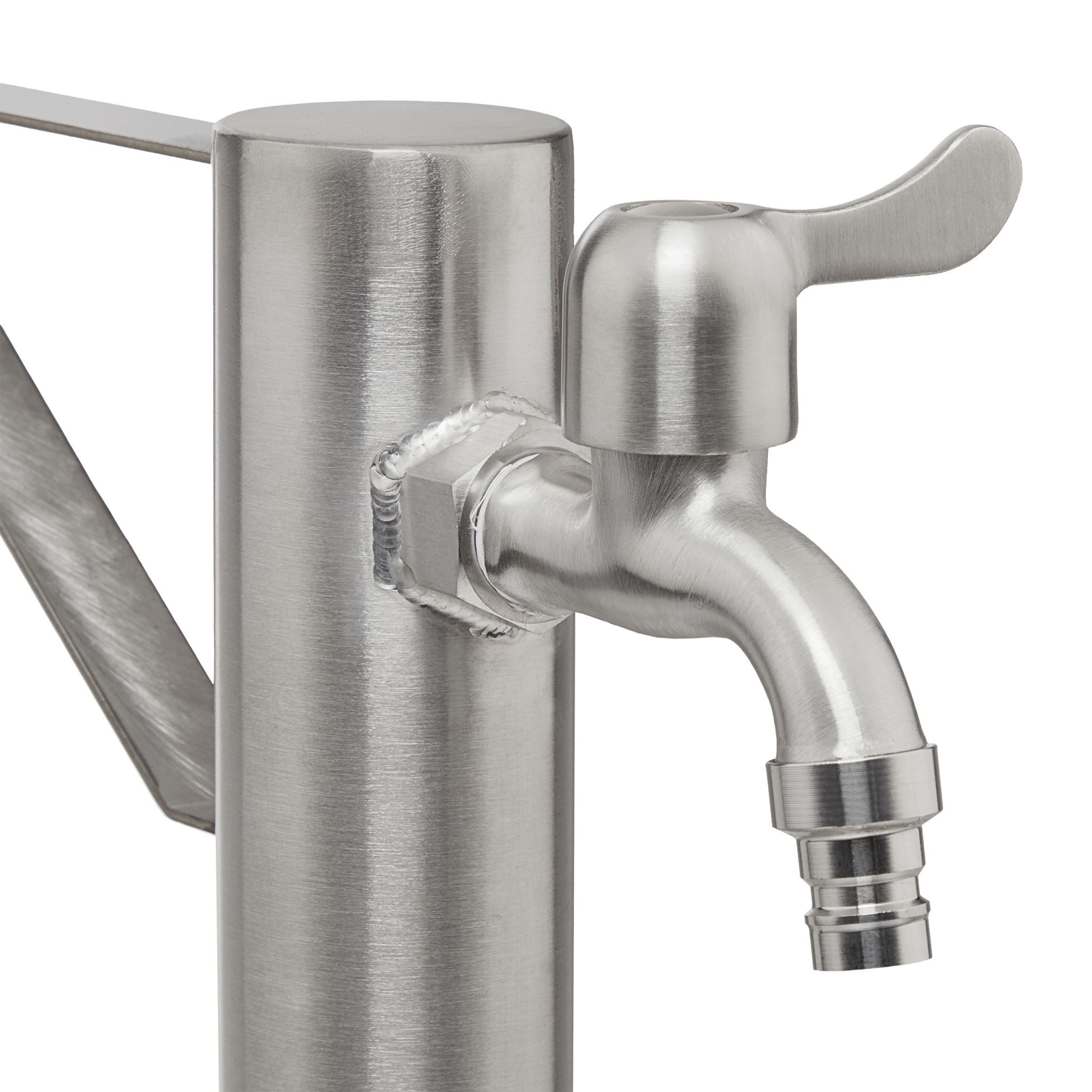 Wasserzapfstelle Edelstahl mit Erdspiess Silber von Relaxdays