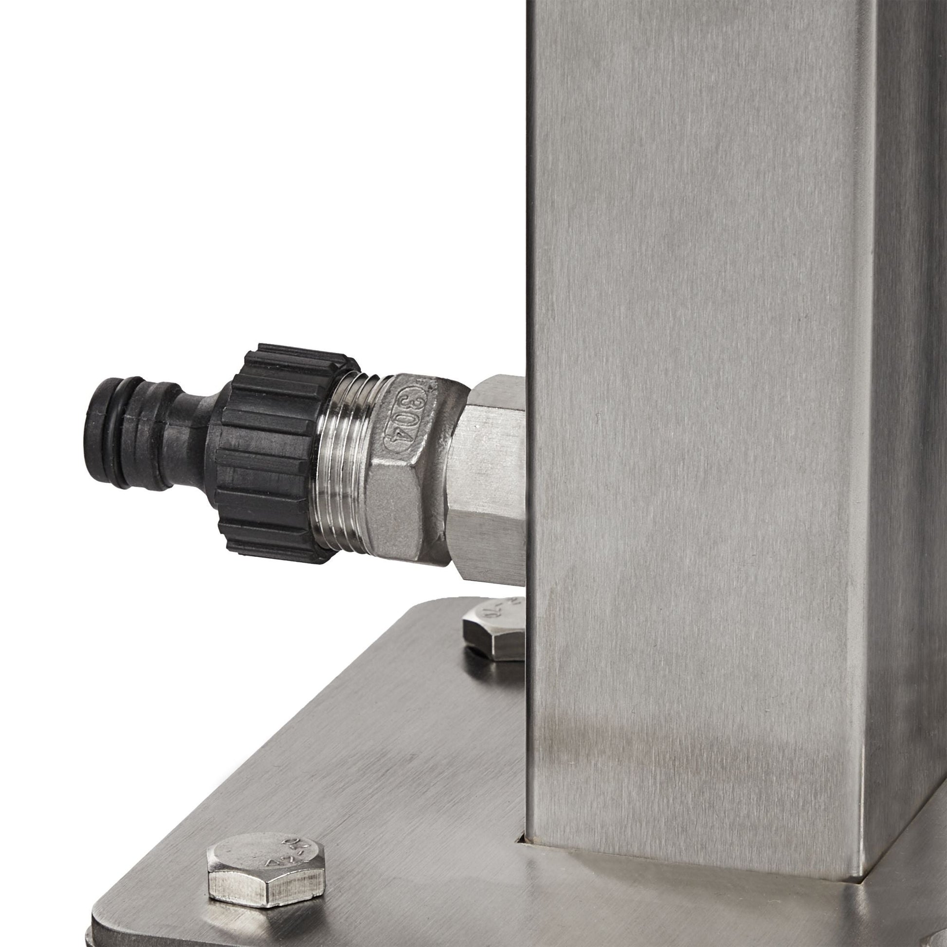Wasserzapfstelle Edelstahl mit Erdspiess Silber von Relaxdays