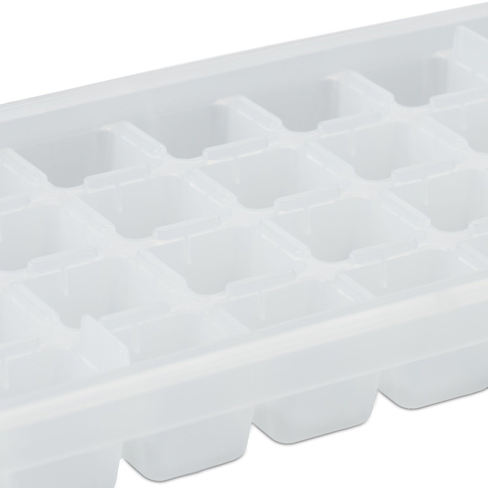 Eiswürfelform Set mit Box und Deckel Weiss-Transparent von Relaxdays