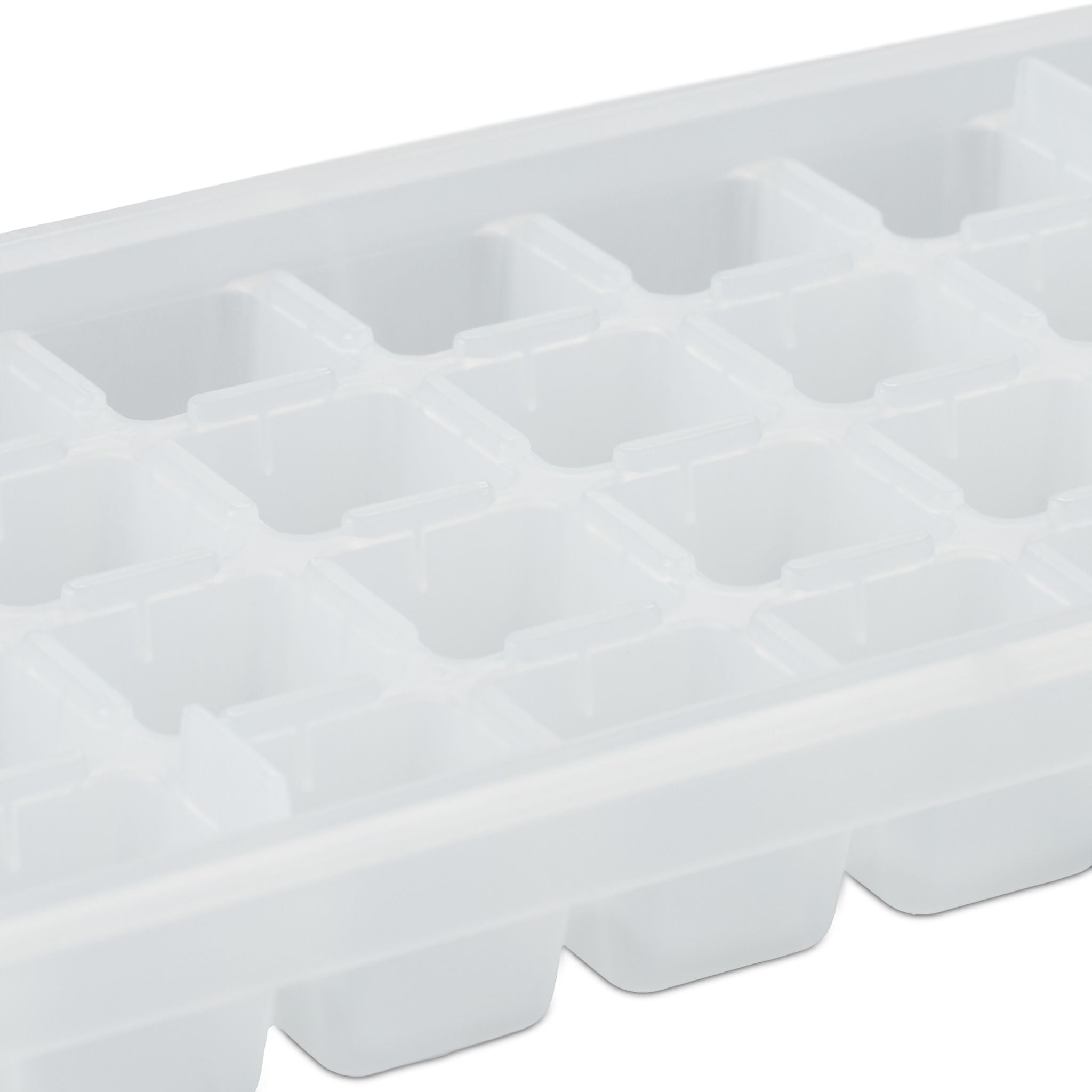 Eiswürfelform Set mit Box und Deckel Weiss-Transparent von Relaxdays