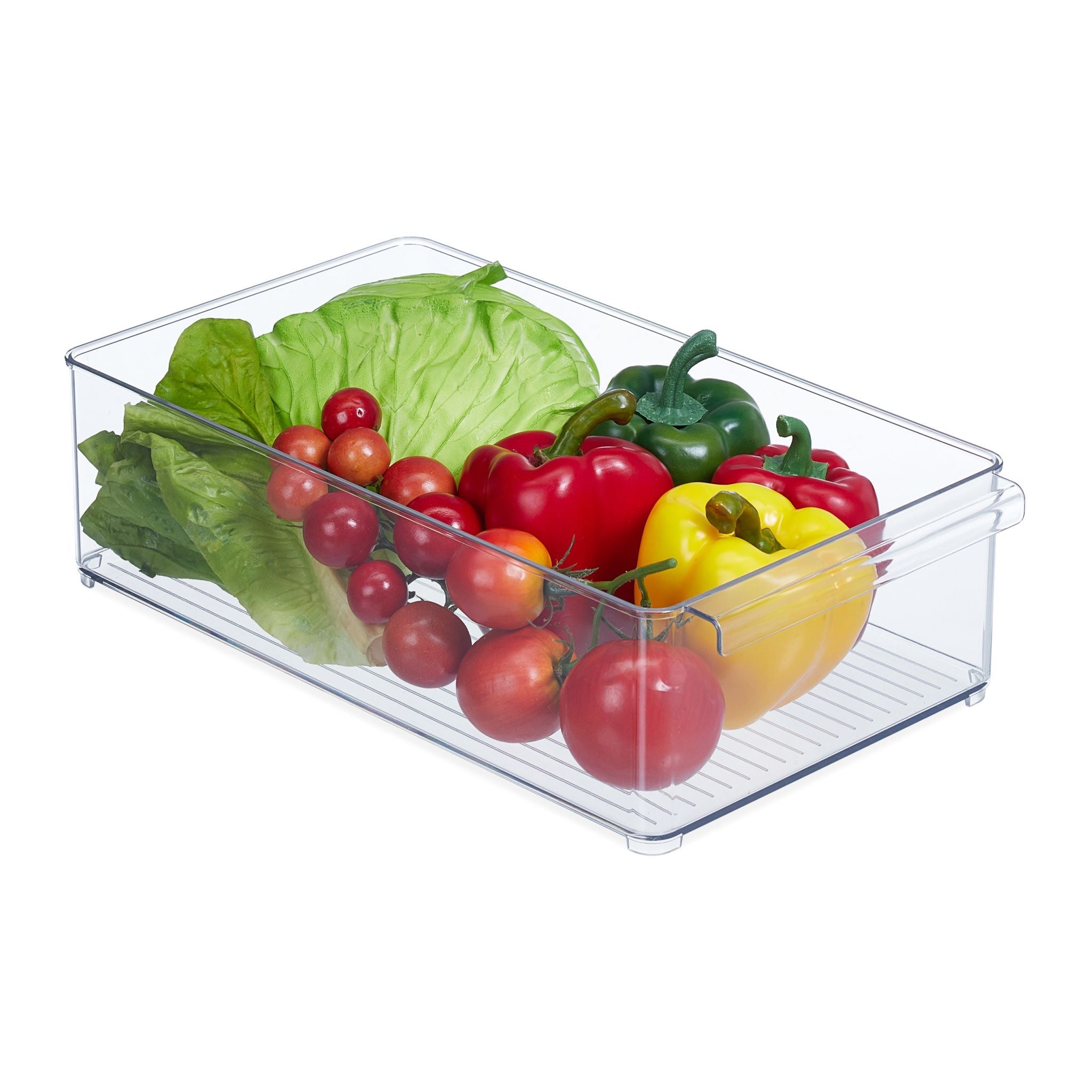 Kühlschrank Organizer mit Griff Transparent von Relaxdays