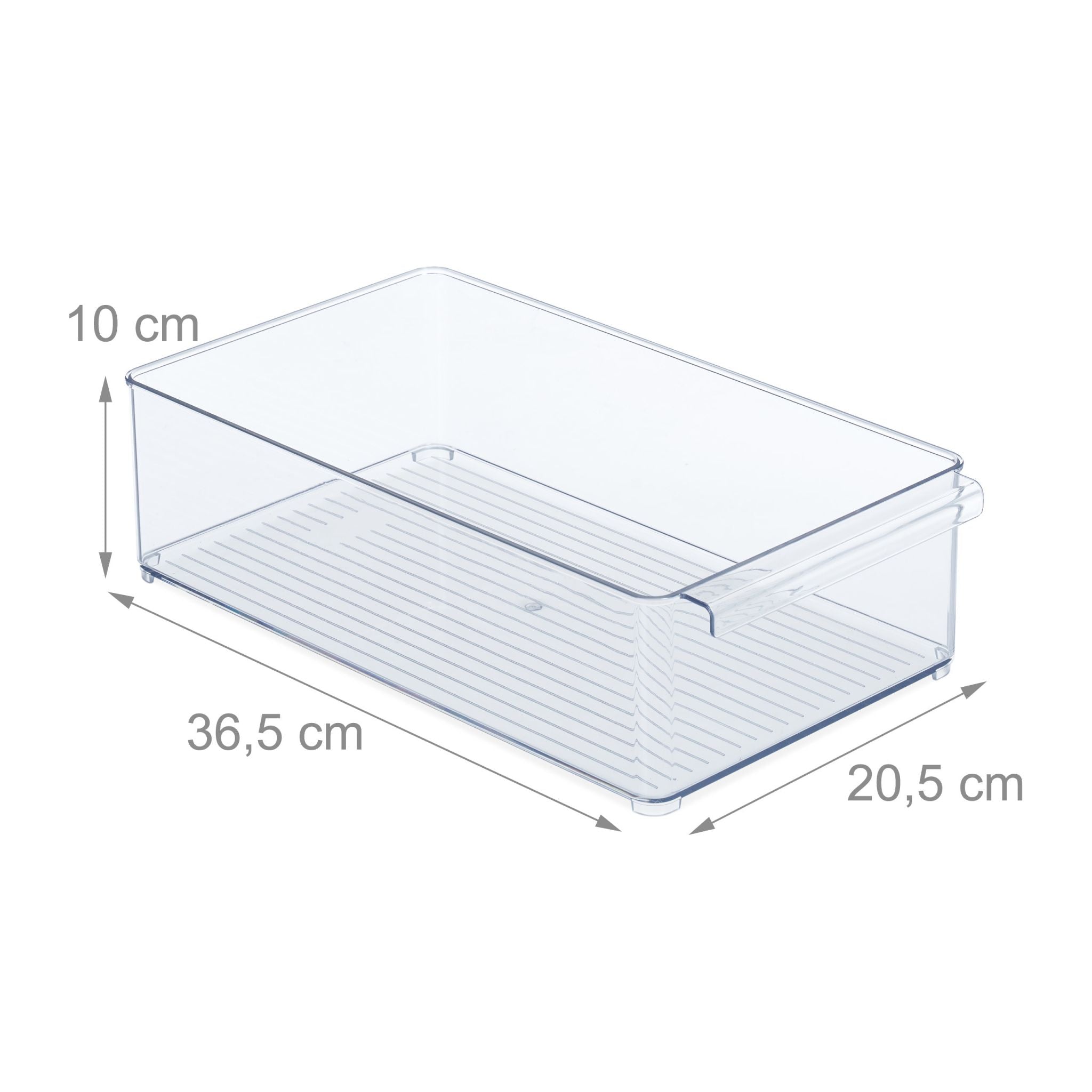 Kühlschrank Organizer mit Griff Transparent von Relaxdays
