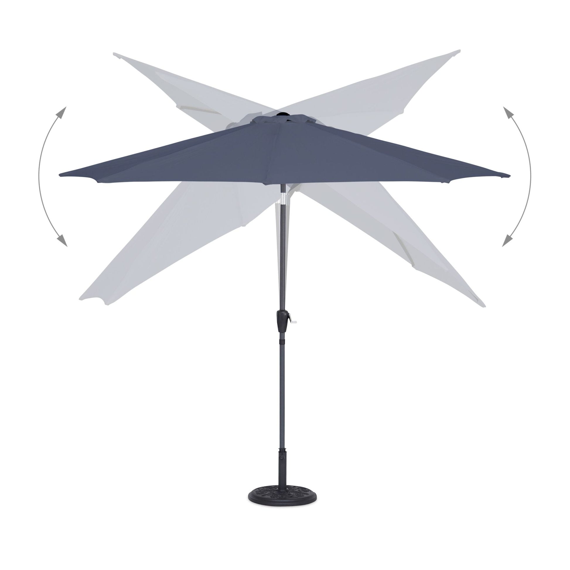 Sonnenschirm Ø 300cm Anthrazit-Schwarz von Relaxdays