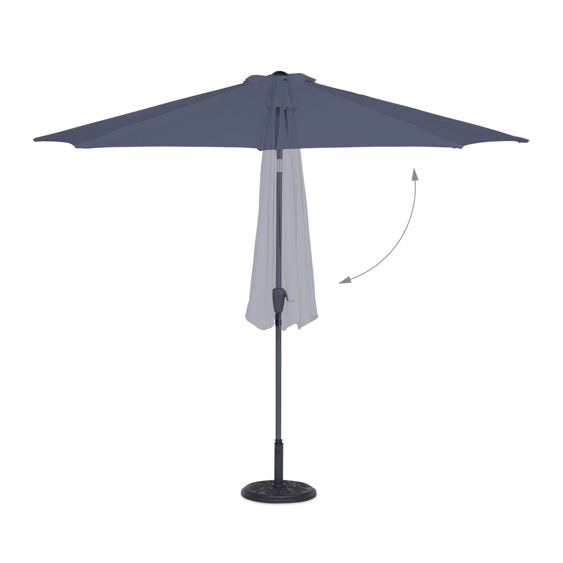 Sonnenschirm Ø 300cm Anthrazit-Schwarz von Relaxdays