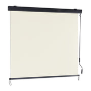Senkrechtmarkise mit Kurbel Beige-Grau von Relaxdays