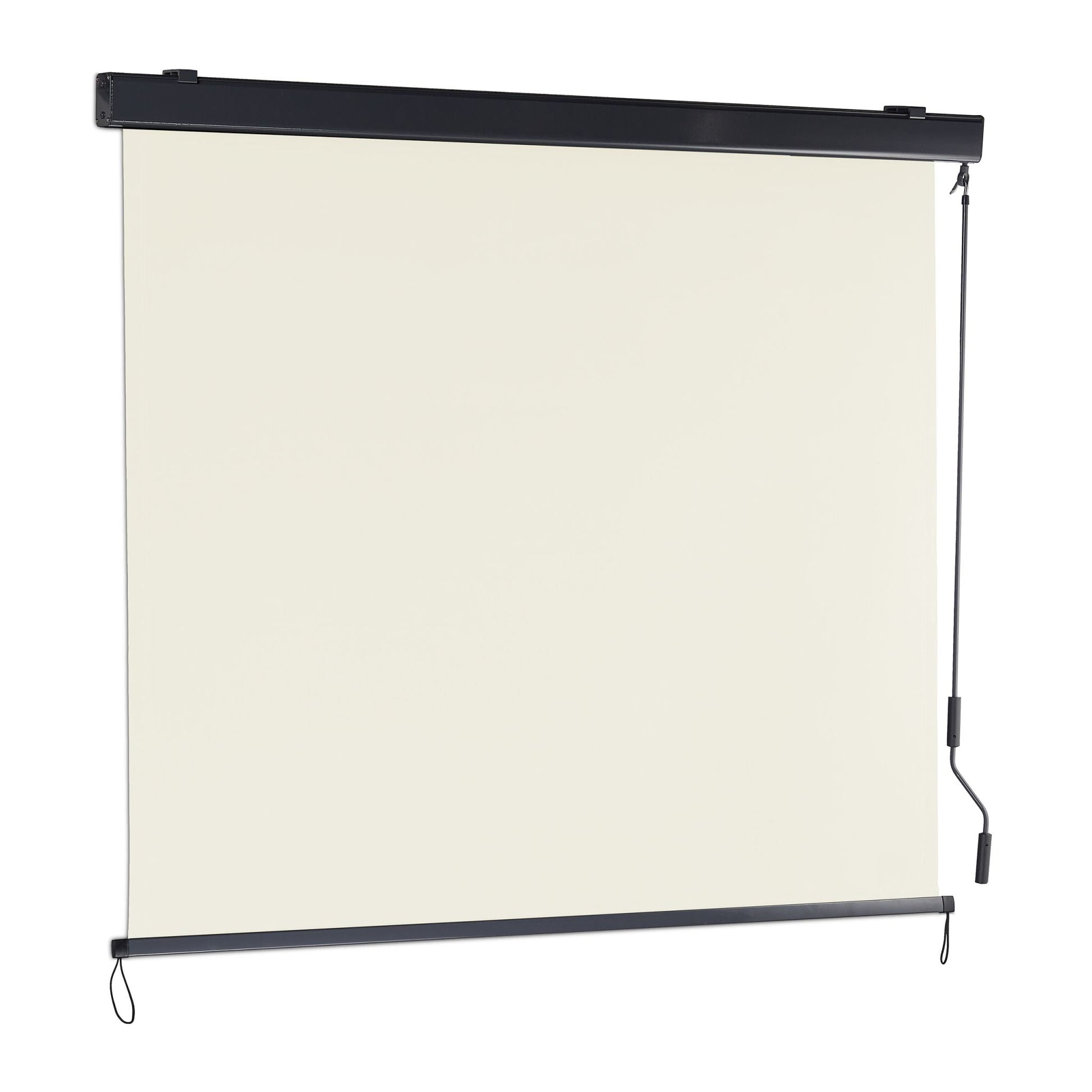 Senkrechtmarkise mit Kurbel Beige-Grau von Relaxdays