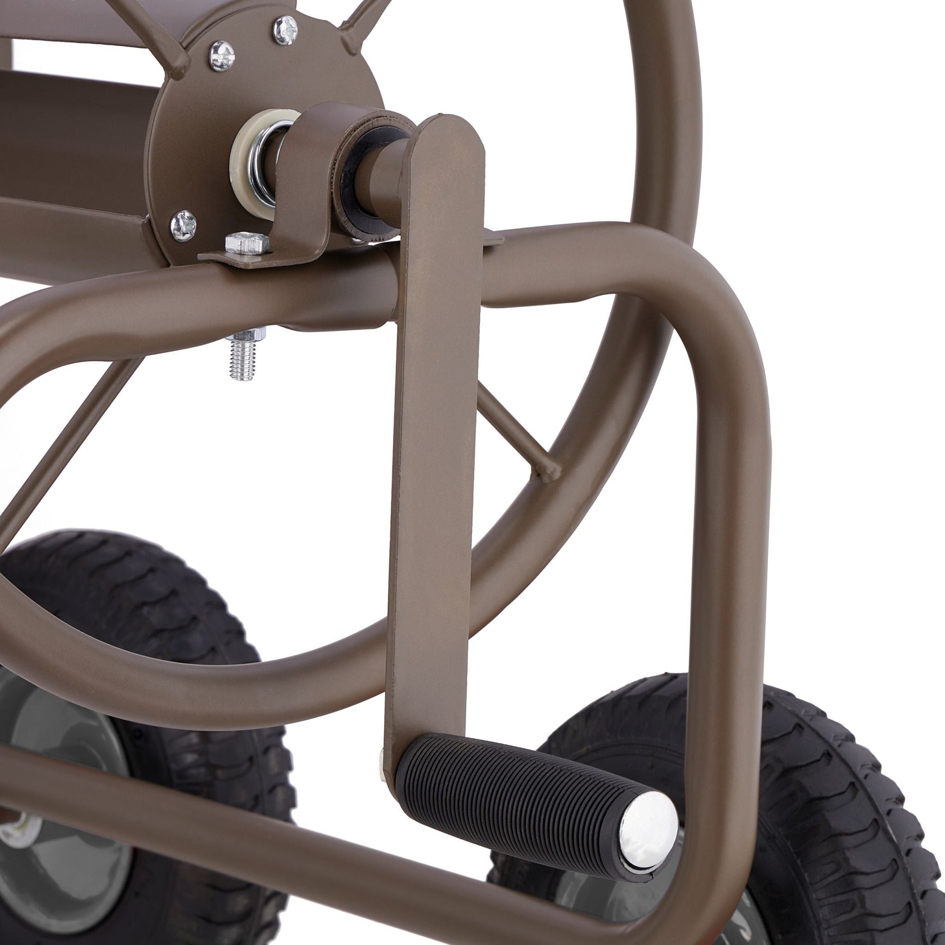 Schlauchwagen für 60 m Braun-Schwarz-Grau von Relaxdays