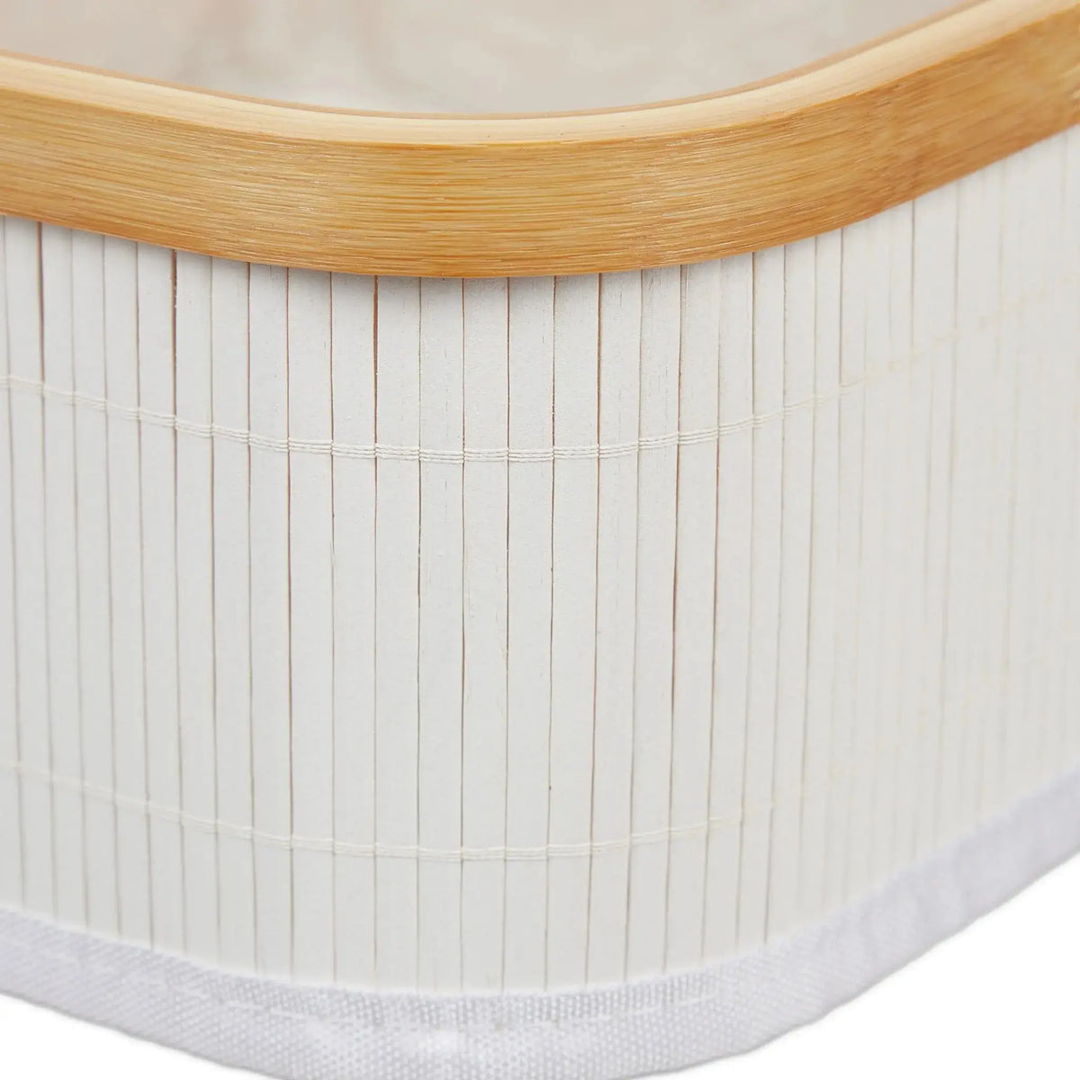 Aufbewahrungskorb 3er-Set Weiss-Creme von Relaxdays