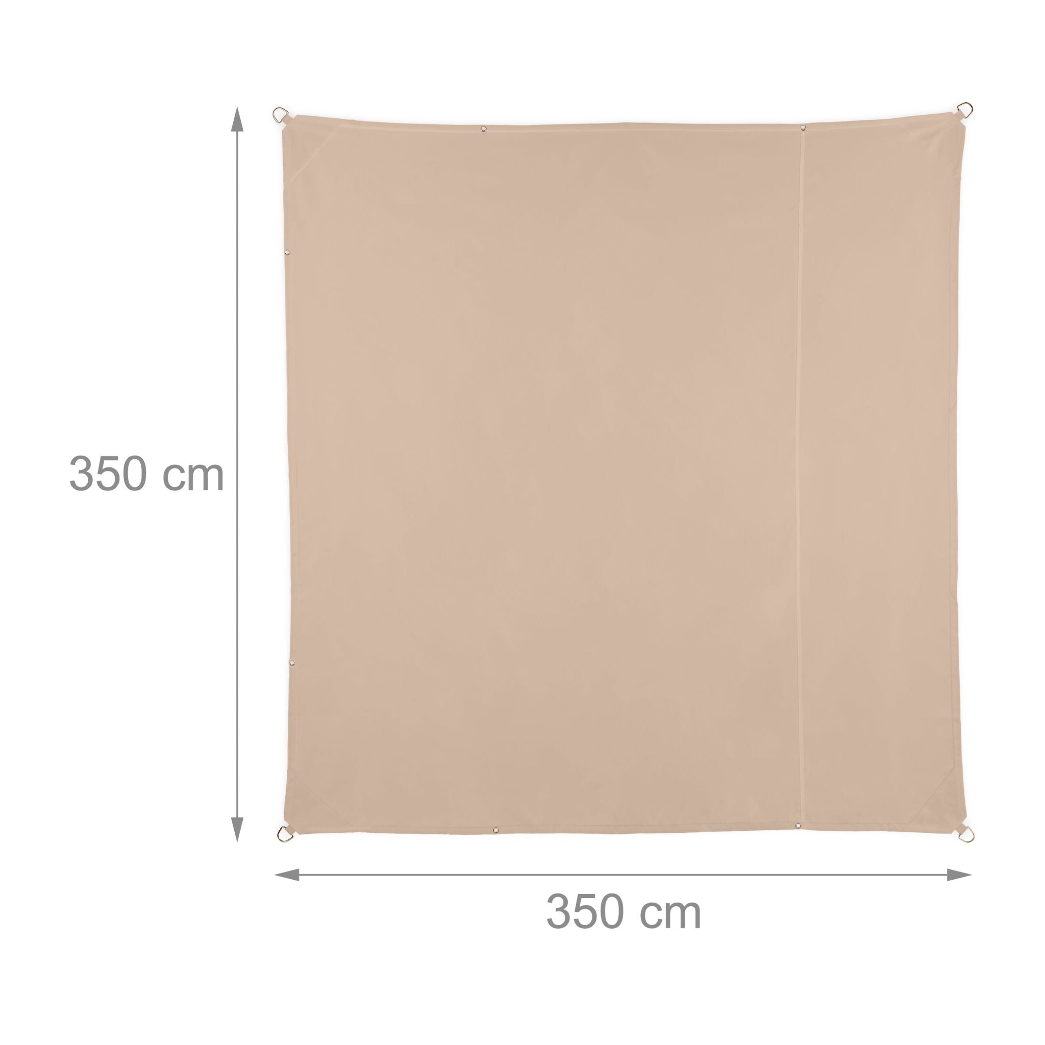 Quadratisches Sonnensegel in Beige Beige von Relaxdays