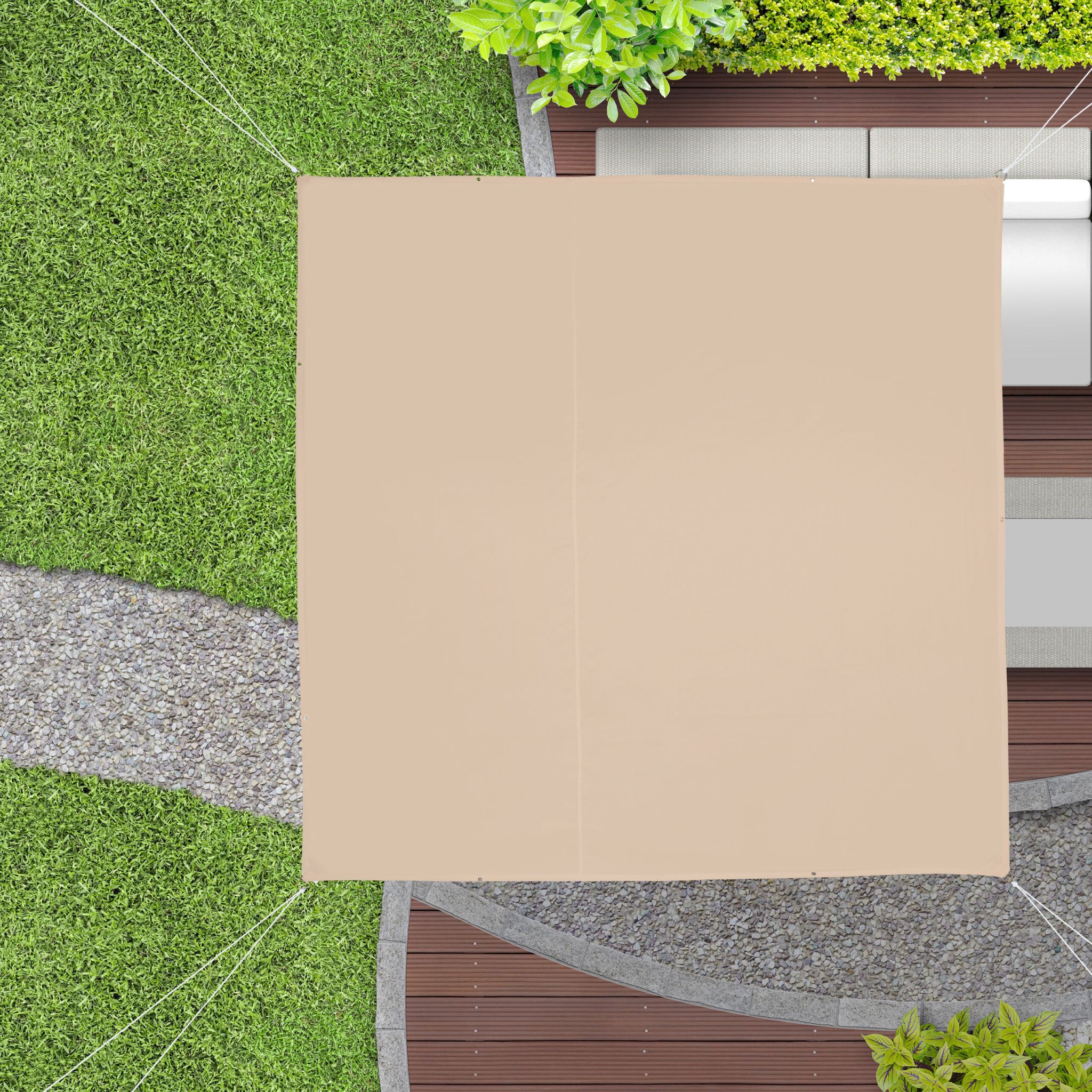 Quadratisches Sonnensegel in Beige Beige von Relaxdays