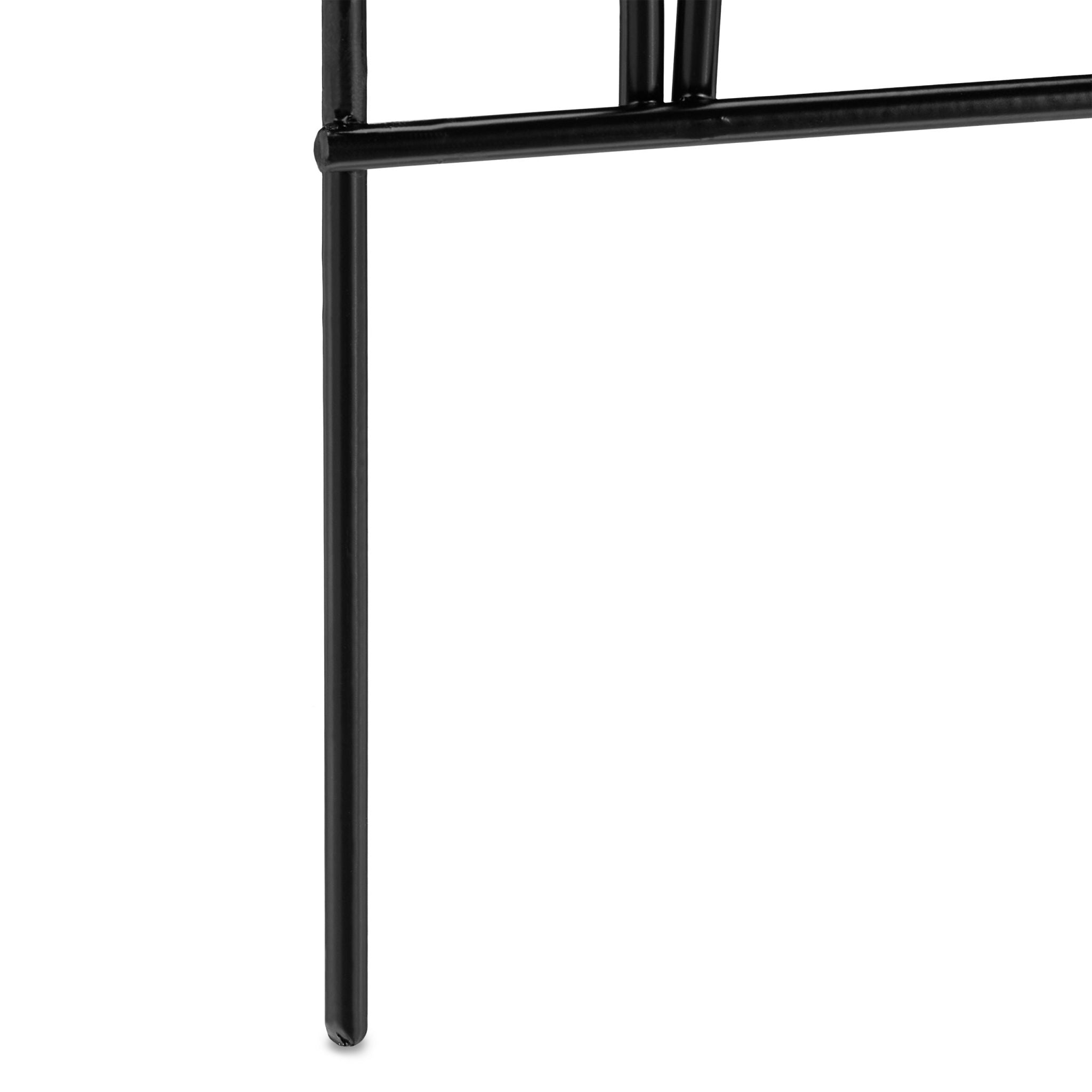 Beetzaun Metall 4-tlg. Schwarz von Relaxdays