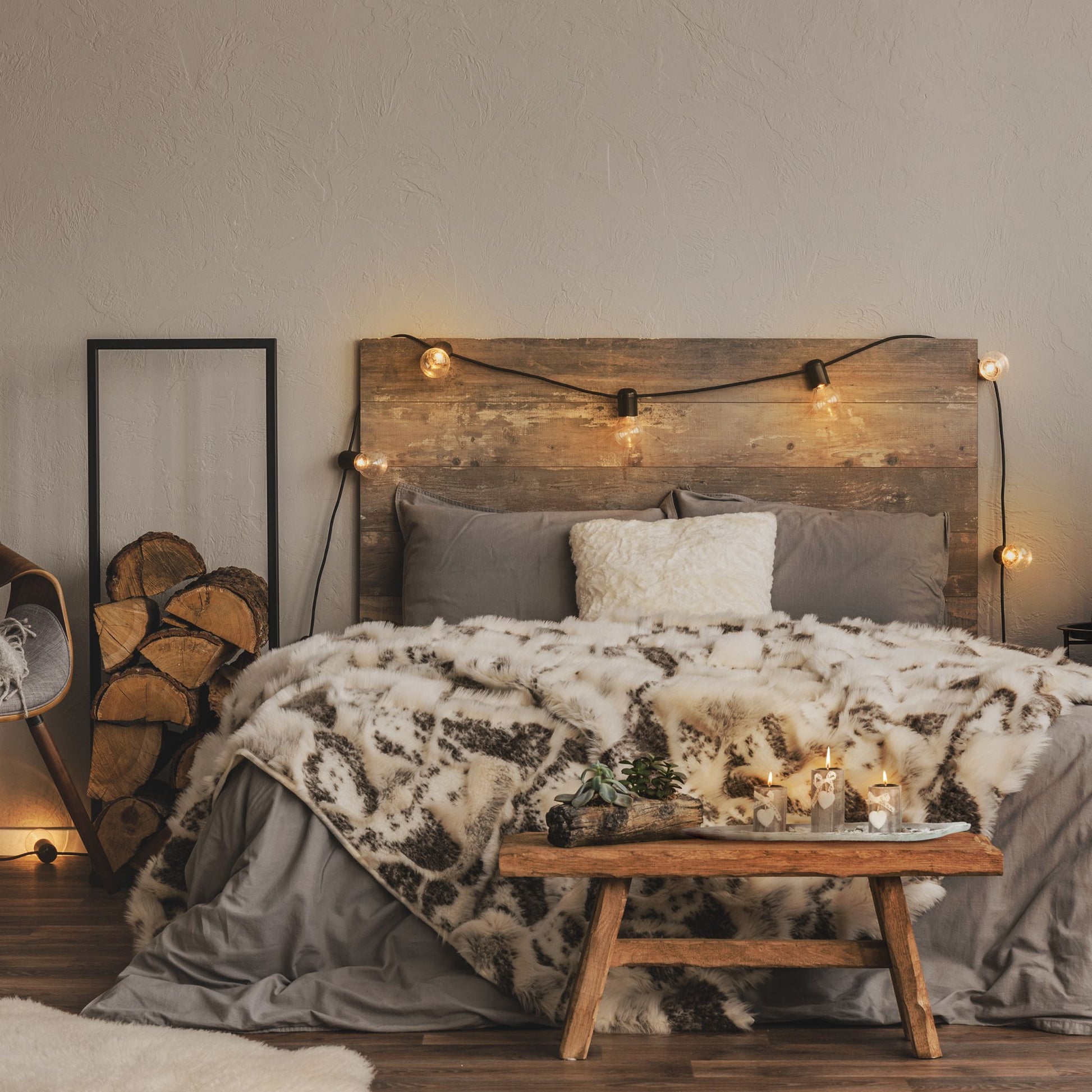 Teelichthalter mit Tablett in Blattform Beige-Weiss von Relaxdays