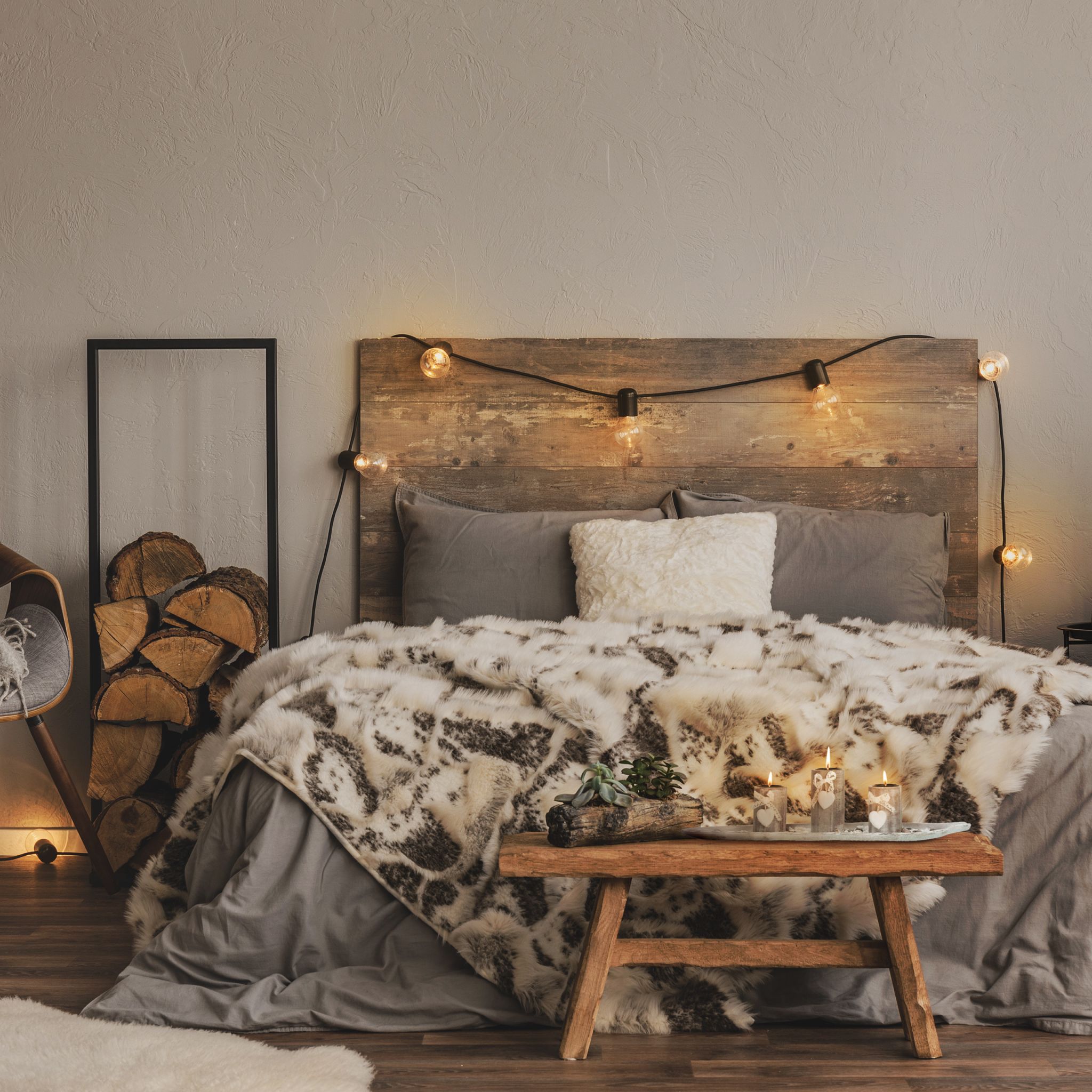 Teelichthalter mit Tablett in Blattform Beige-Weiss von Relaxdays