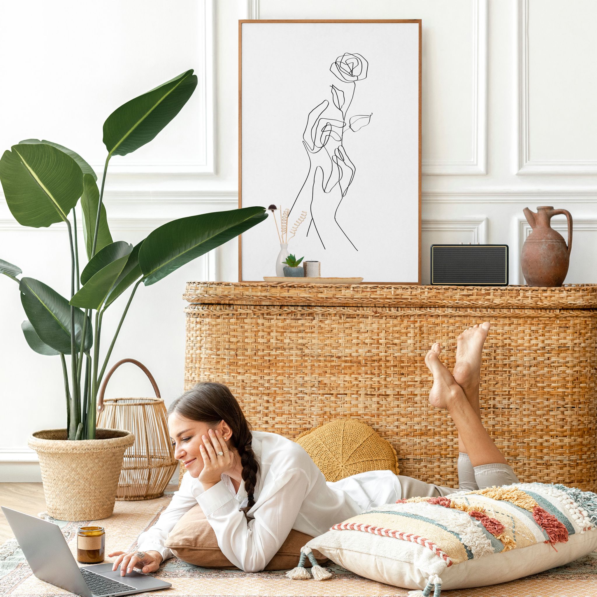 Teelichthalter-Set mit Zen Garten Anthrazit-Beige-Weiss von Relaxdays