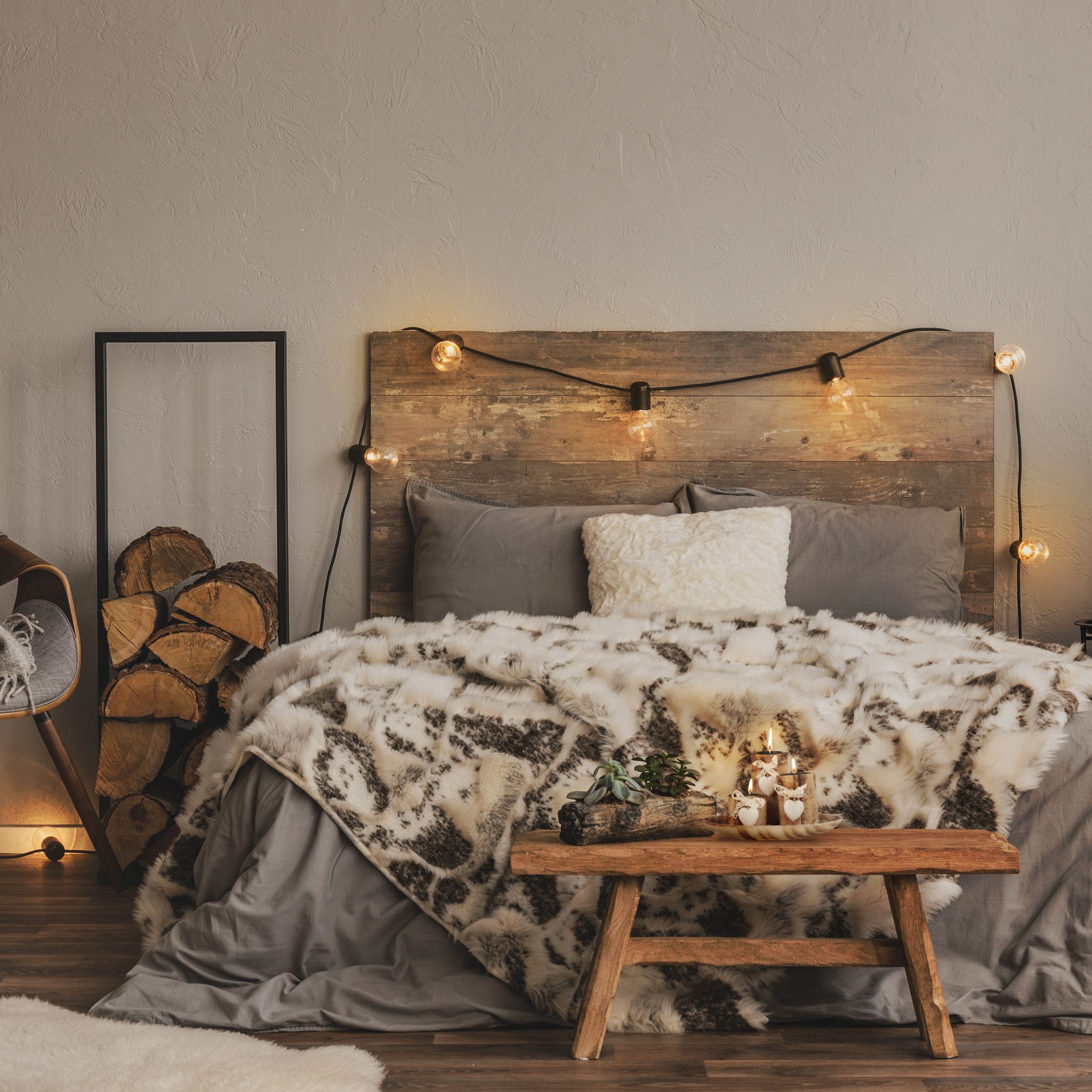 Teelichthalter-Set mit Dekoschale Weiss-Hellbraun von Relaxdays