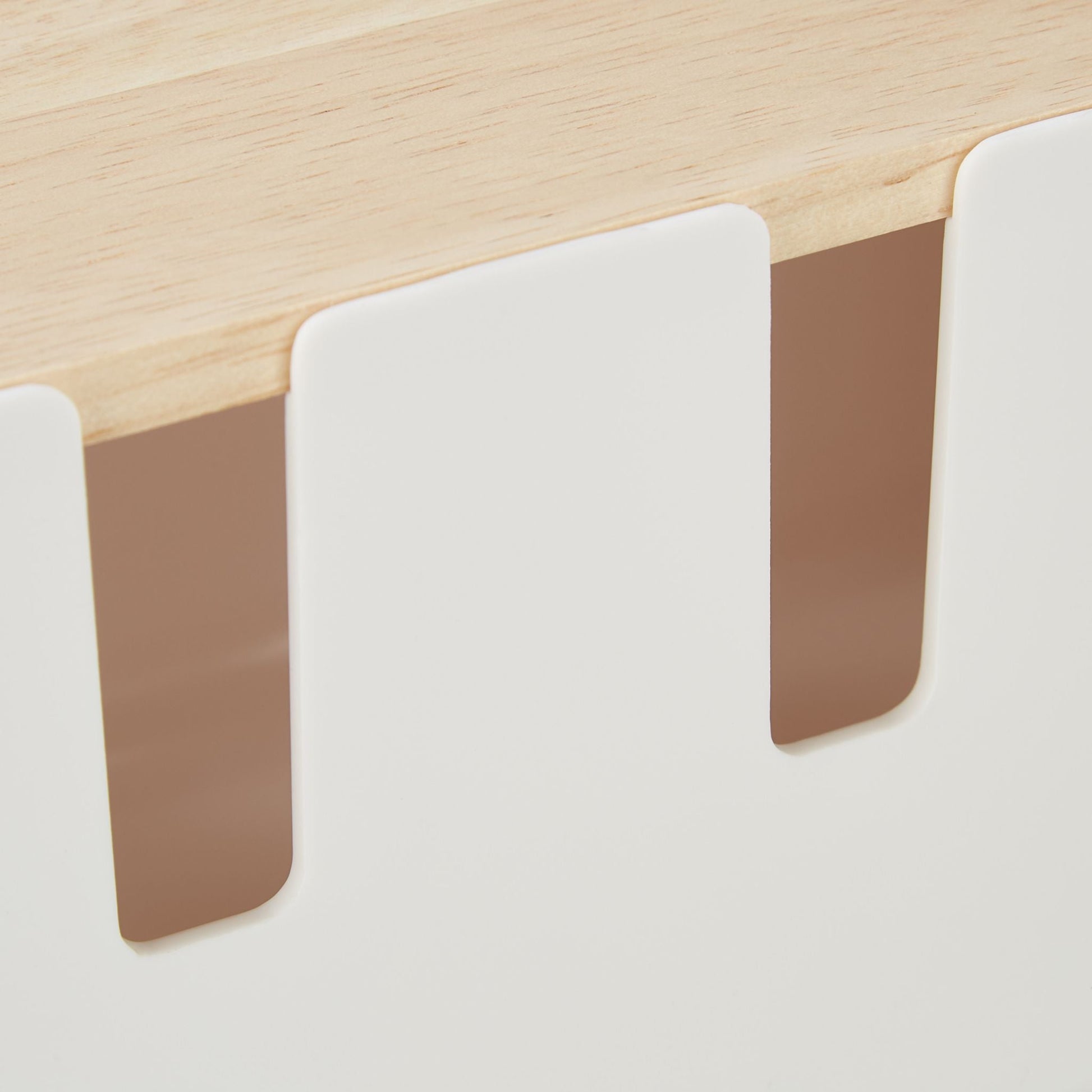 Kabelbox mit Holzdeckel Weiss-Hellbraun von Relaxdays