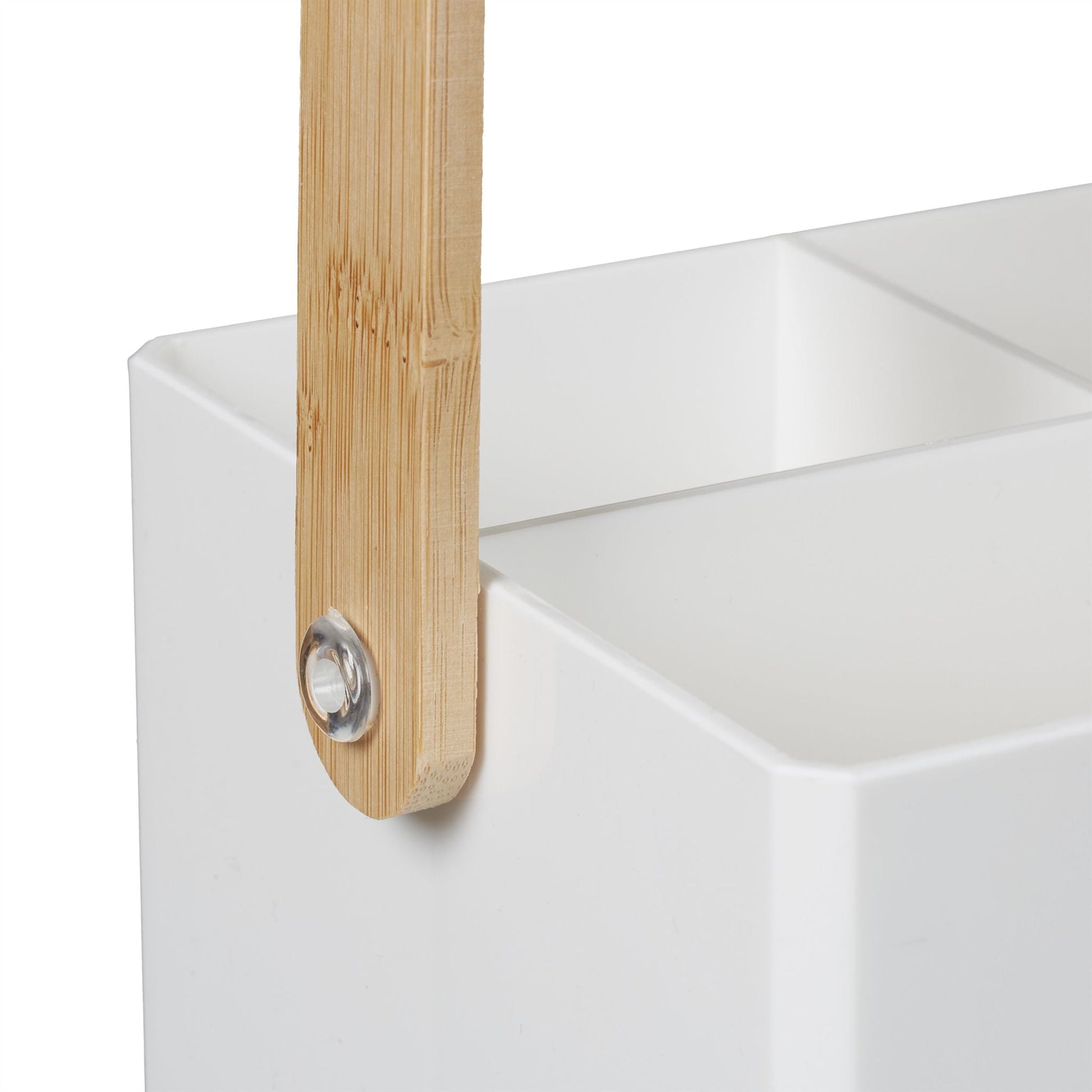 Organizer mit Griff Weiss-Hellbraun von Relaxdays