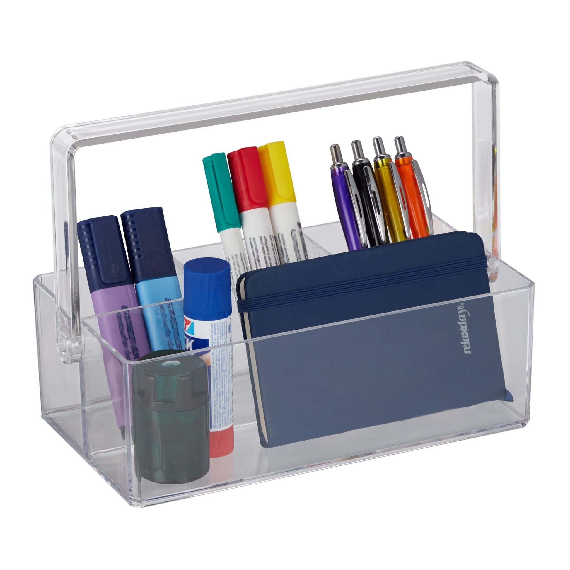 Organizer mit Griff Transparent von Relaxdays