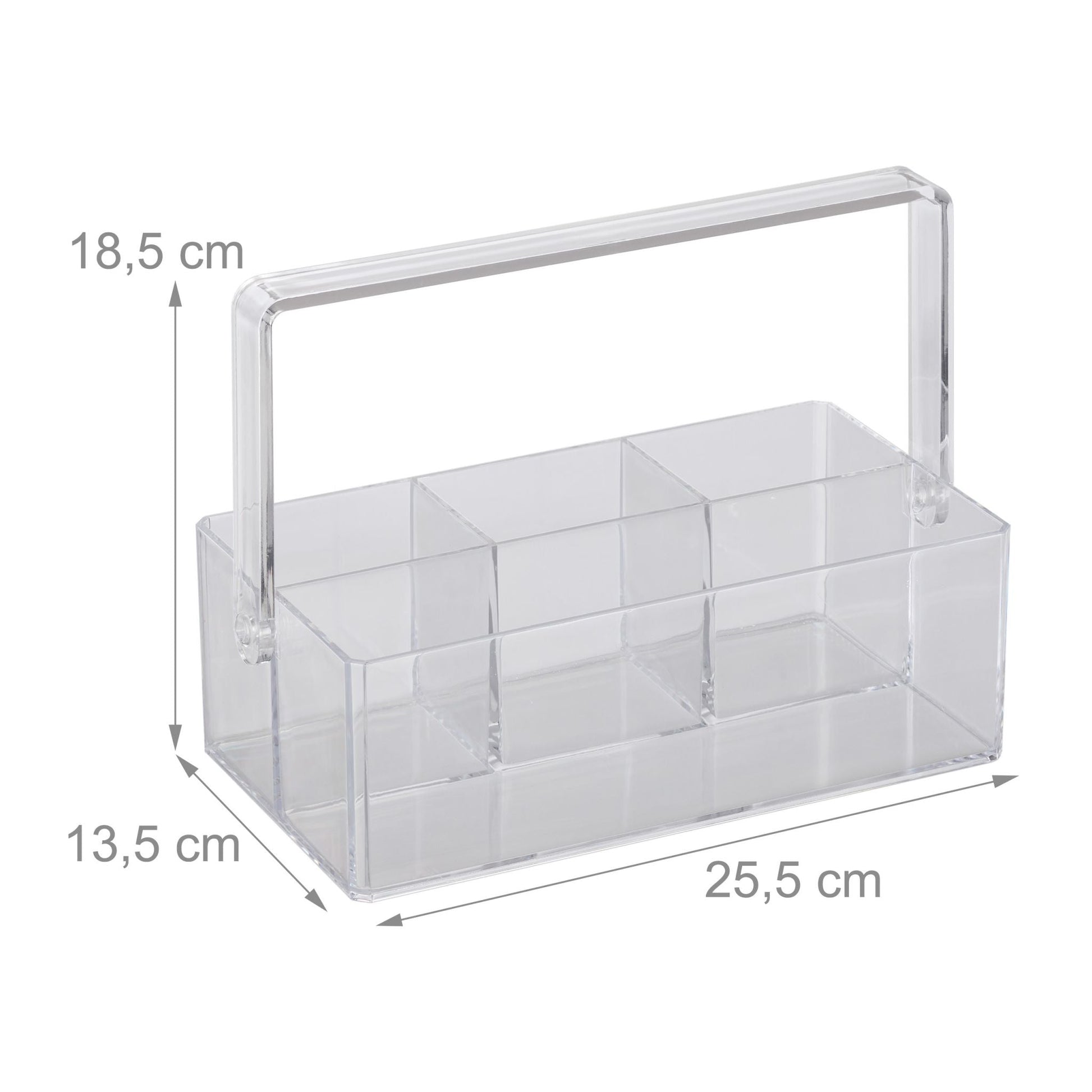 Organizer mit Griff Transparent von Relaxdays