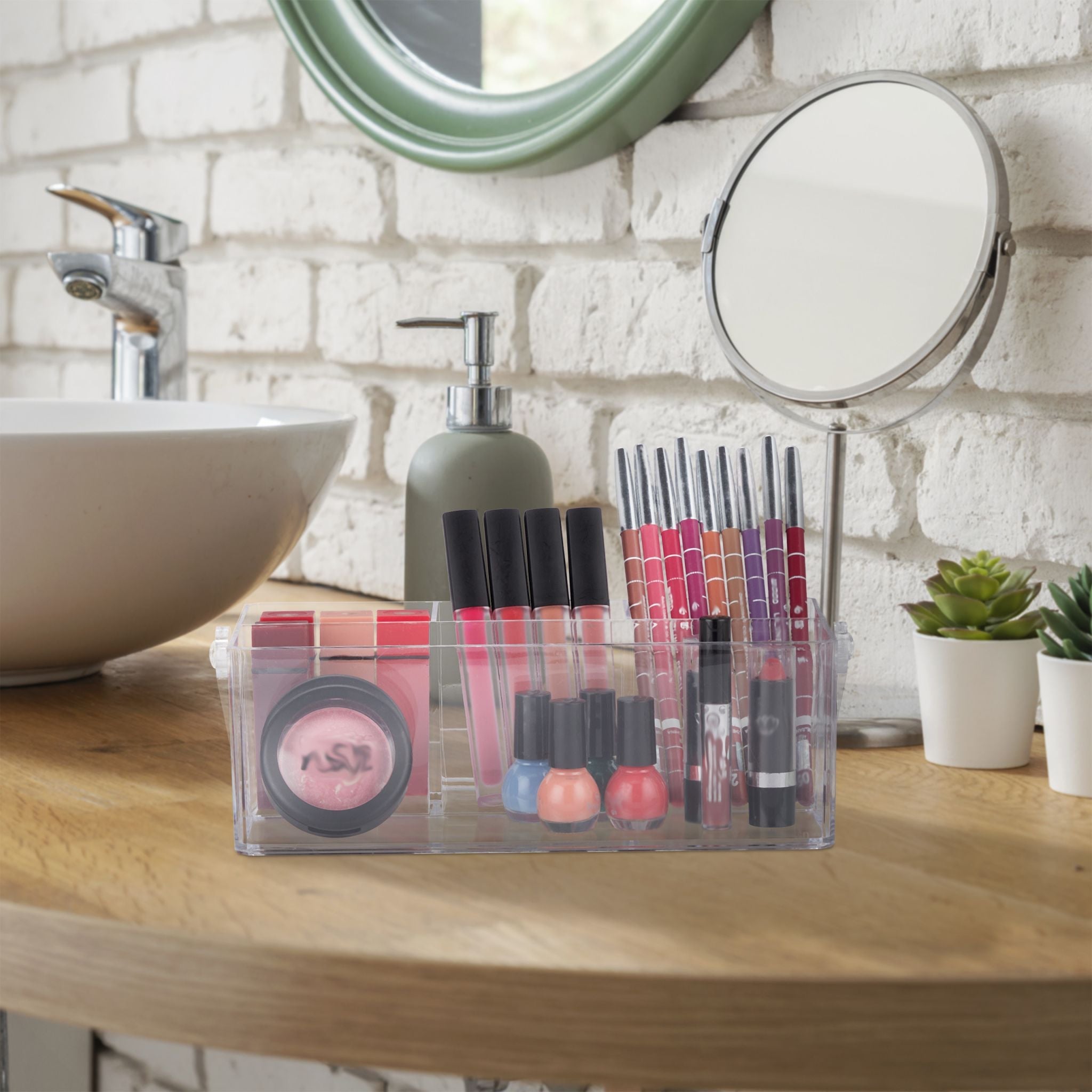Organizer mit Griff Transparent von Relaxdays