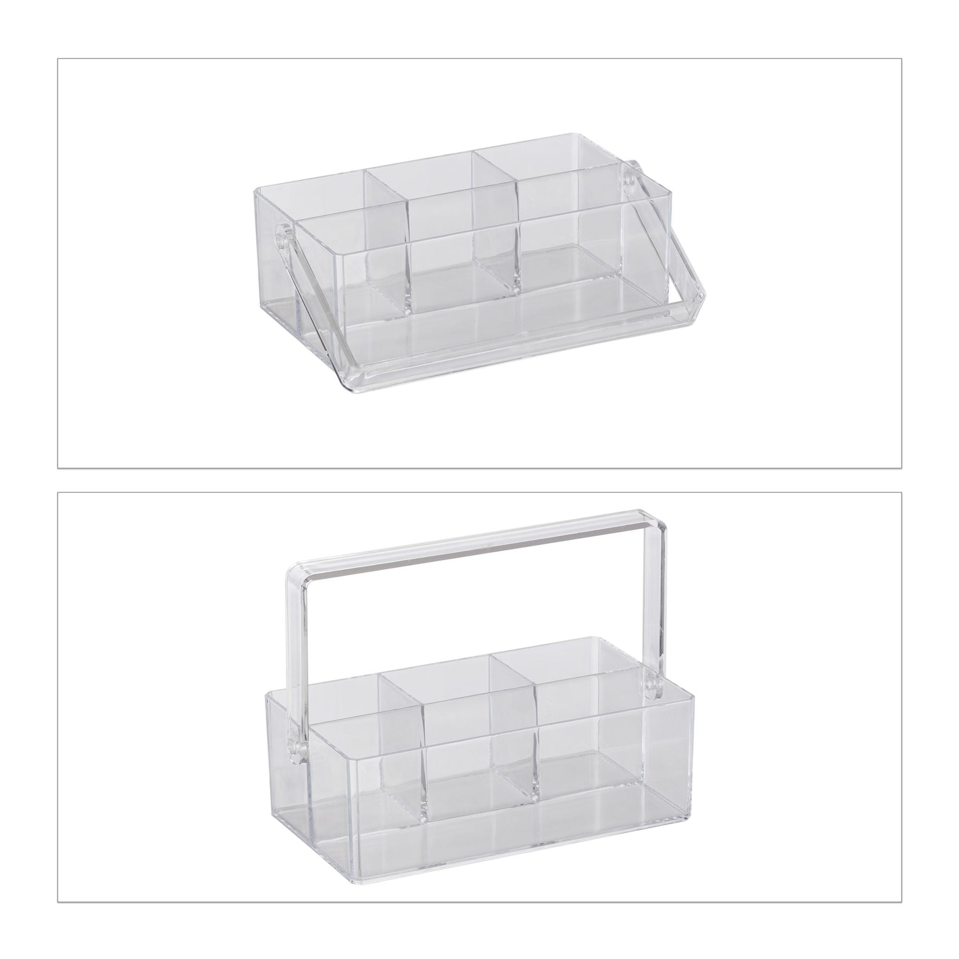 Organizer mit Griff Transparent von Relaxdays