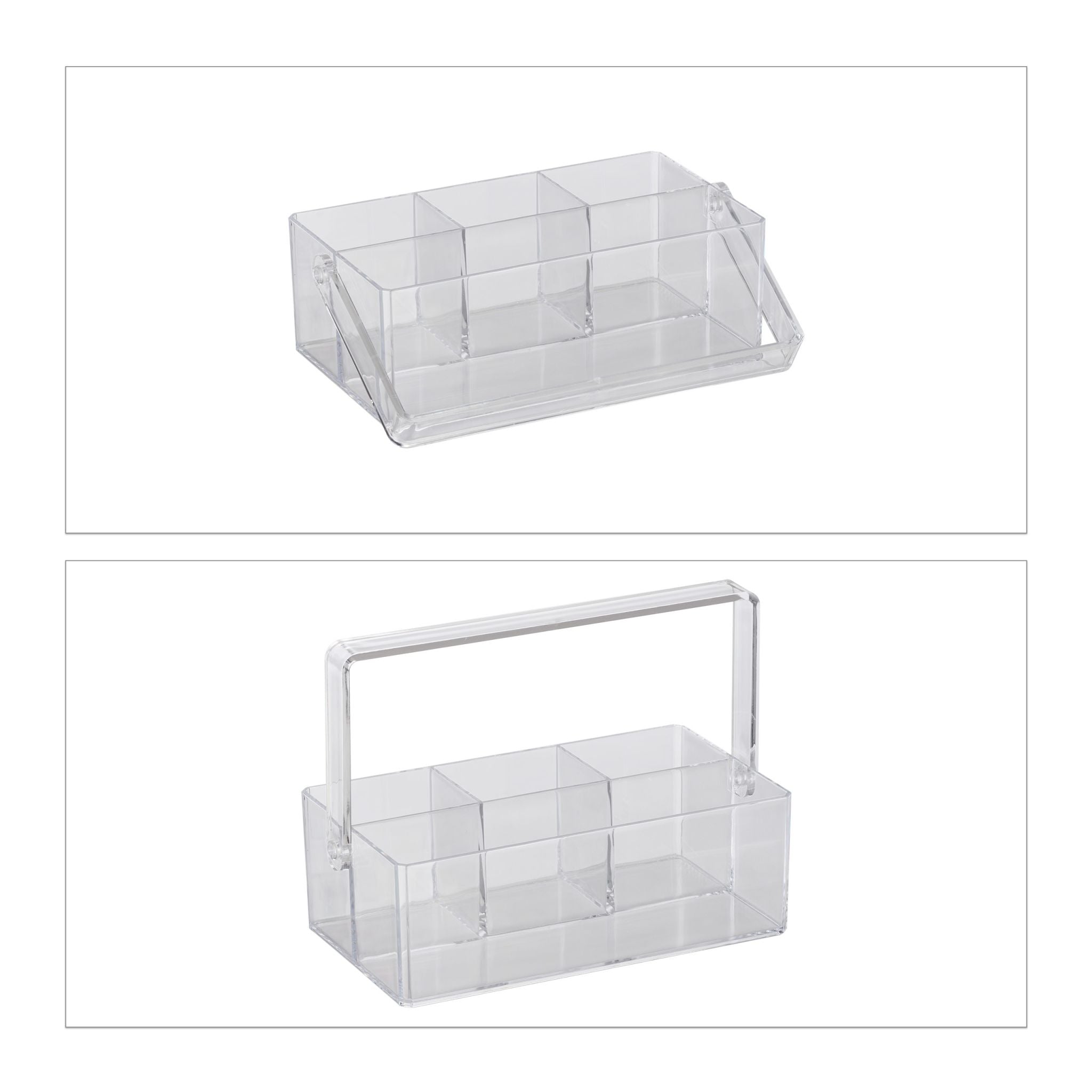 Organizer mit Griff Transparent von Relaxdays
