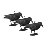 Vogelschreck Krähe 3er-Set Schwarz von Relaxdays