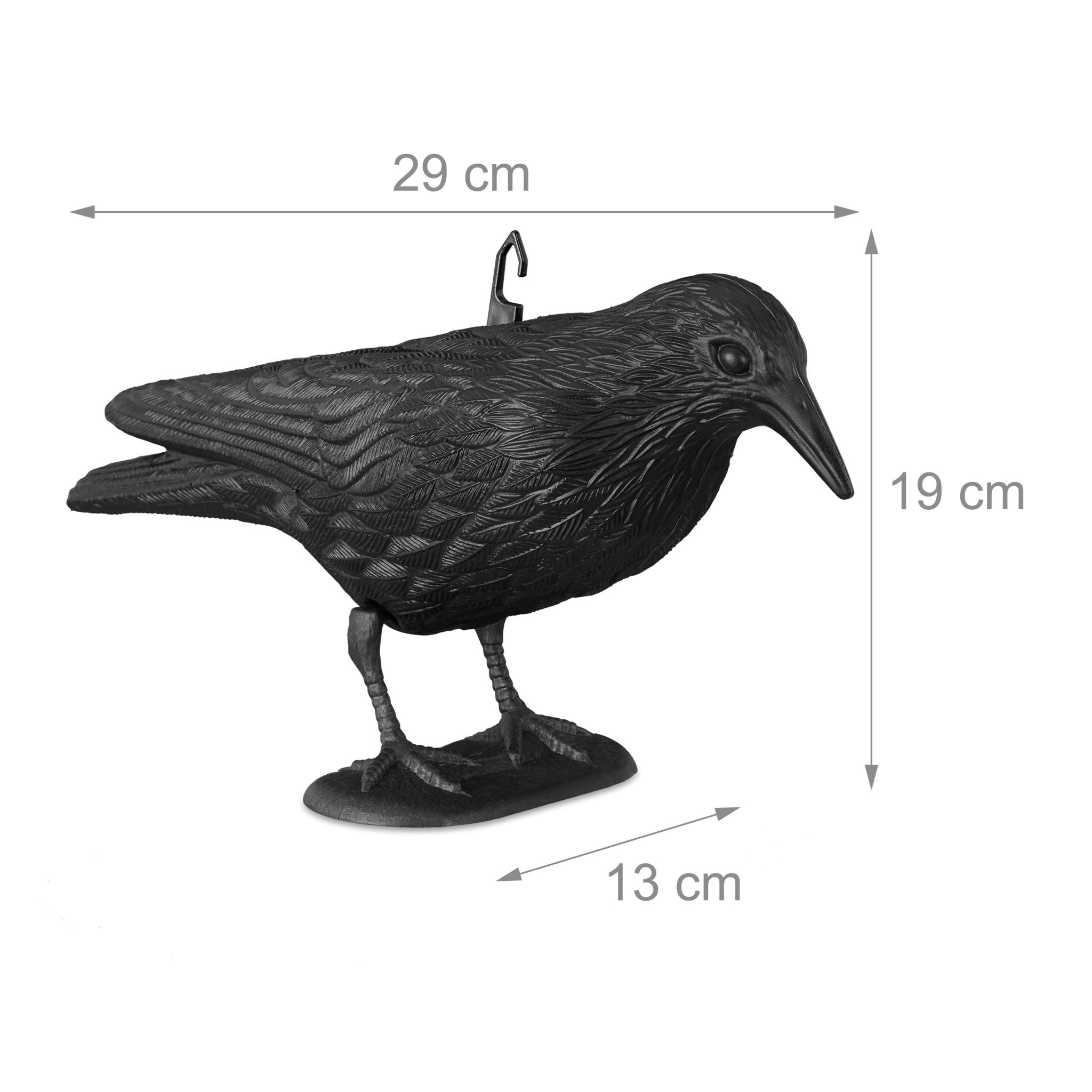 Vogelschreck Krähe 3er-Set Schwarz von Relaxdays