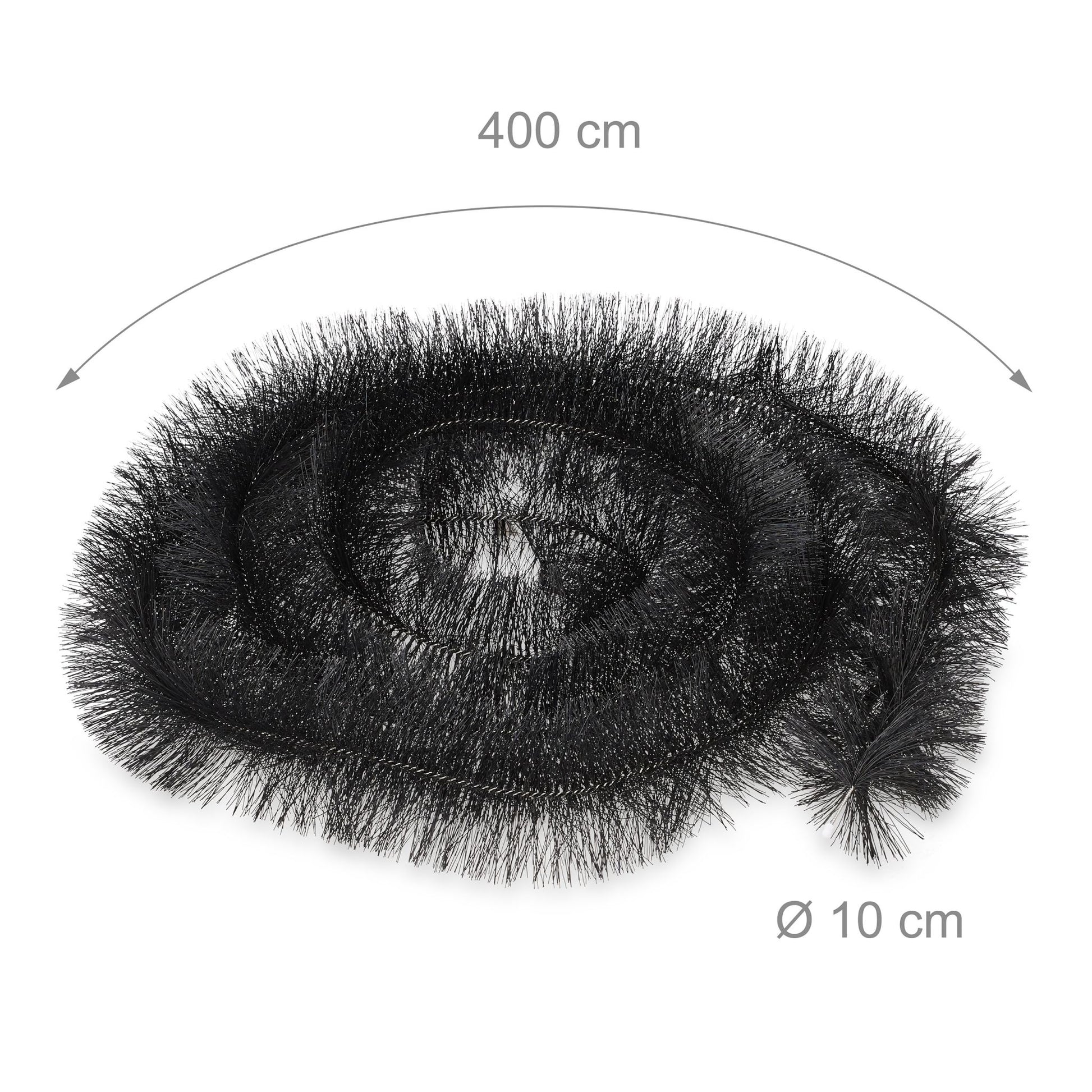 Dachrinnenbürste 10cm Schwarz von Relaxdays