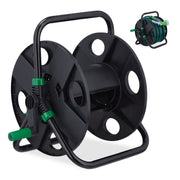 Schlauchtrommel 30 m 1/2 Schlauch Grün-Schwarz von Relaxdays