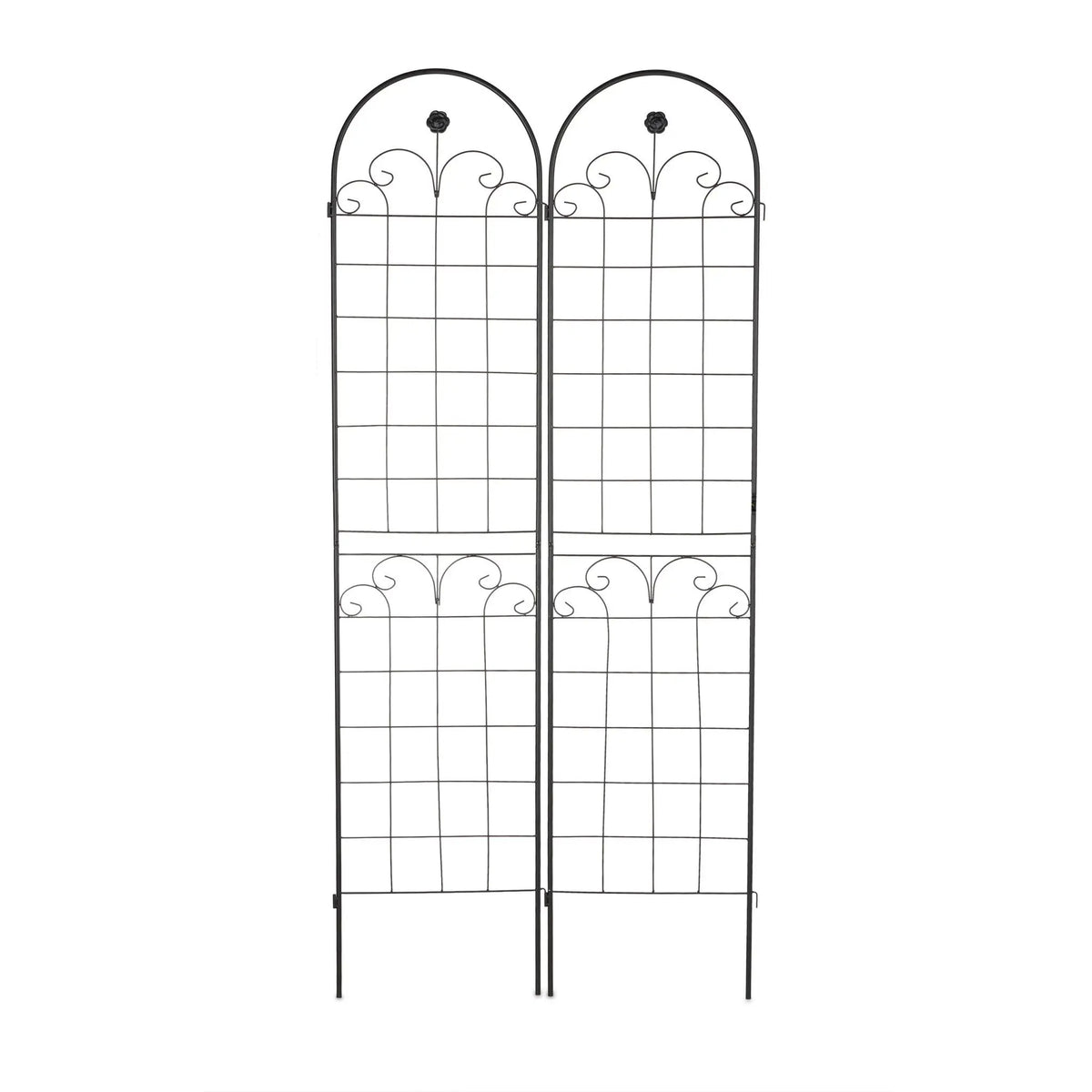 Rankgitter 2er-Set 220cm Schwarz von Relaxdays