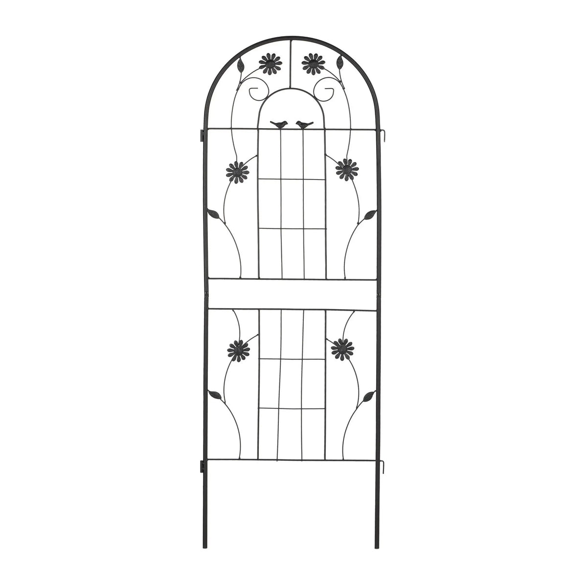 Rankgitter 2er-Set 150cm Schwarz von Relaxdays