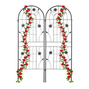 Rankgitter 2er-Set 150cm Schwarz von Relaxdays