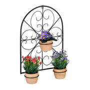Blumentopfhalter in Schwarz Schwarz von Relaxdays